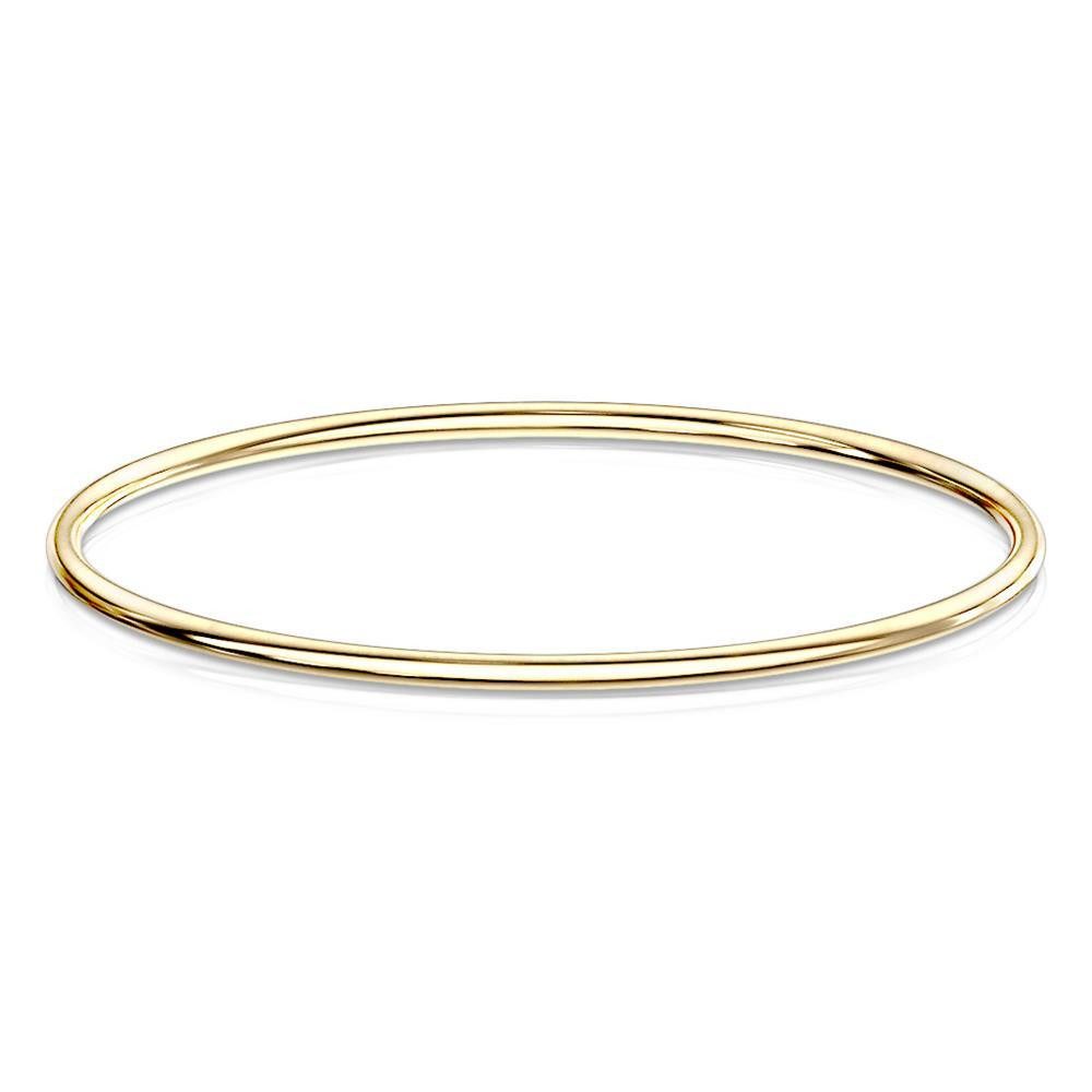 Armband Armreifen klassisch rund aus Edelstahl für Damen - Gold