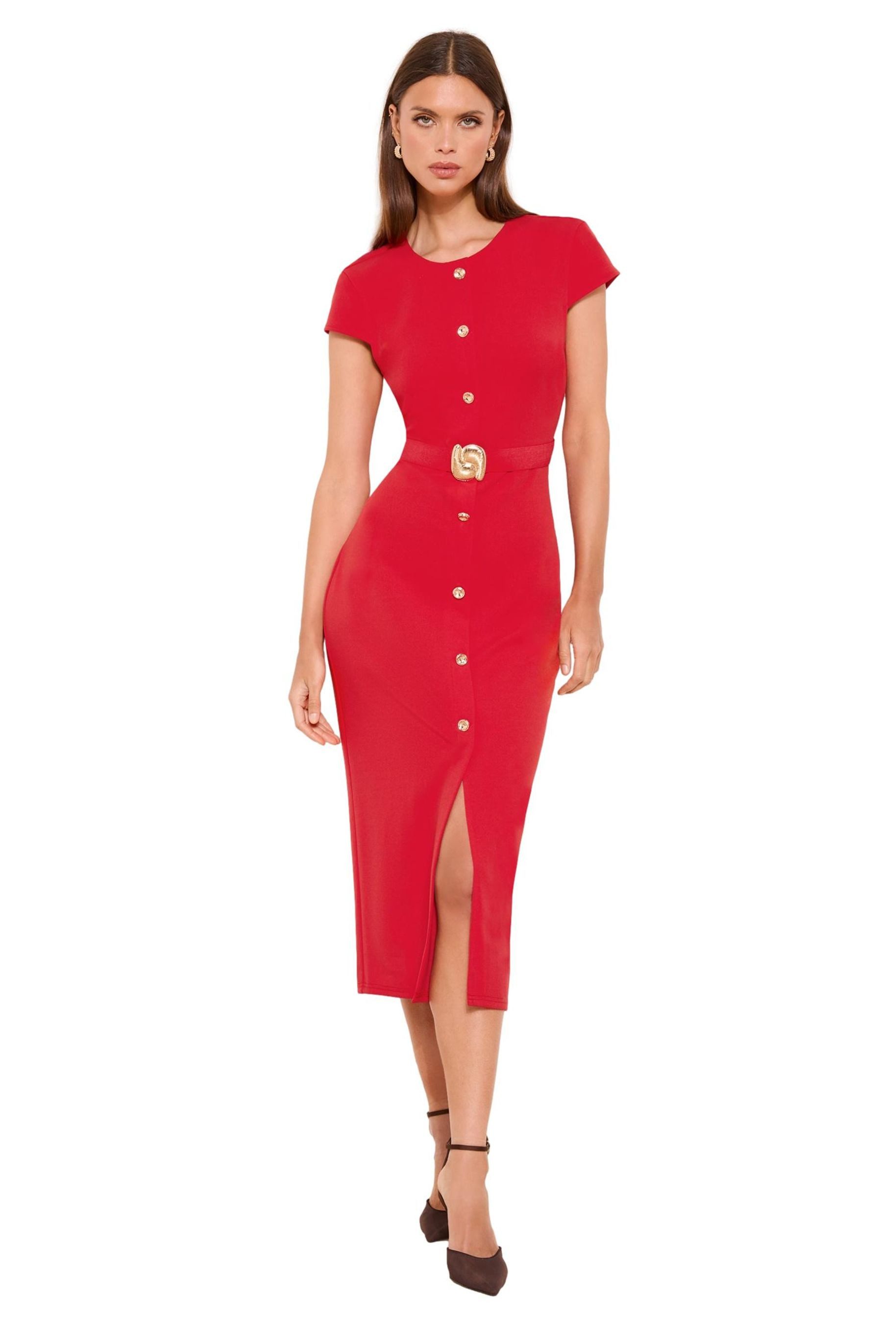 LIPSY Midikleid Lipsy Durchgeknöpftes Midi-Bodyconkleid (1-tlg) günstig online kaufen