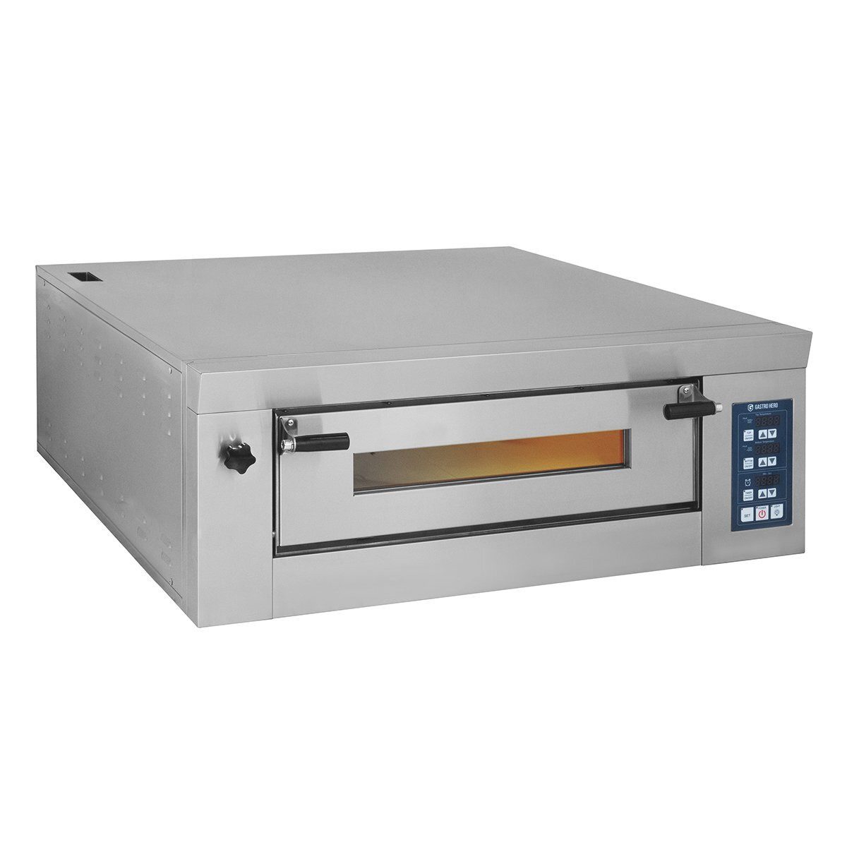 GastroHero Pizzaofen Pizzaofen Digital - 1 Backkammer - Schamottsteinboden 110 x 118