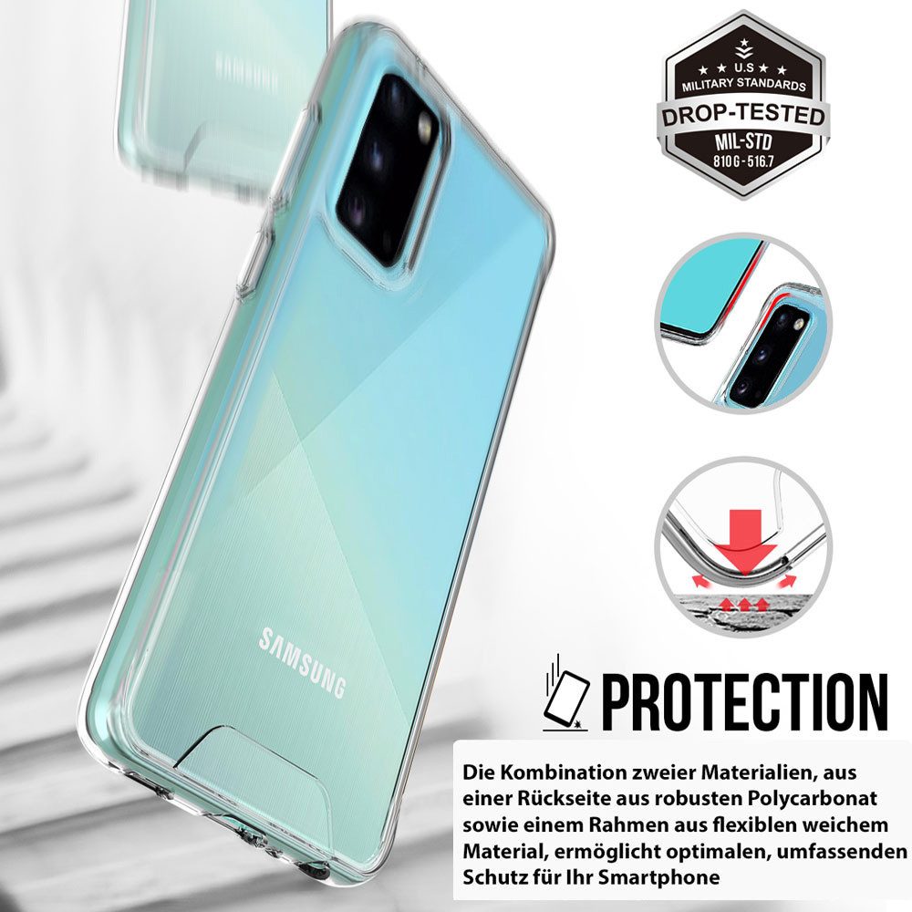 FITSU Handyhülle Transparente Handyhülle für Samsung Galaxy Hülle Slim Case Schutzhülle, Hülle für Samsung Galaxy S24 Ultra, S24, S23, S22, S21, S20, S9, S8