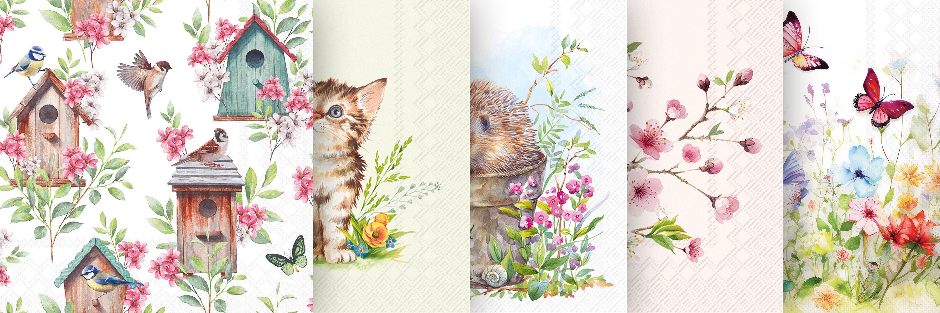 VBS Papierserviette Servietten-Set Spring Awakening, (20 St), 20 Stück