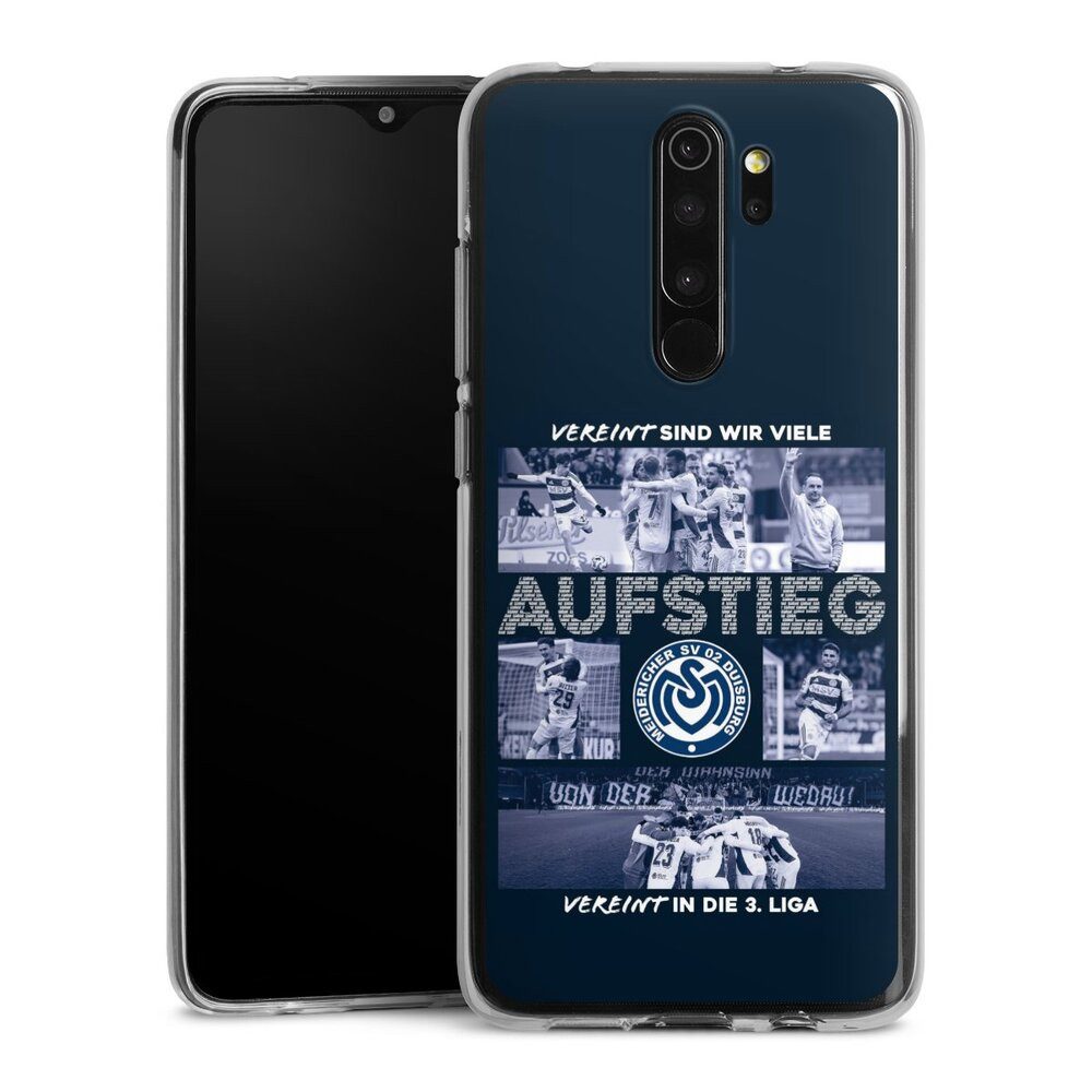 DeinDesign Handyhülle MSV Duisburg Aufstieg Offizielles Lizenzprodukt, Xiaomi Redmi Note 8 Pro Silikon Hülle Bumper Case Handy Schutzhülle