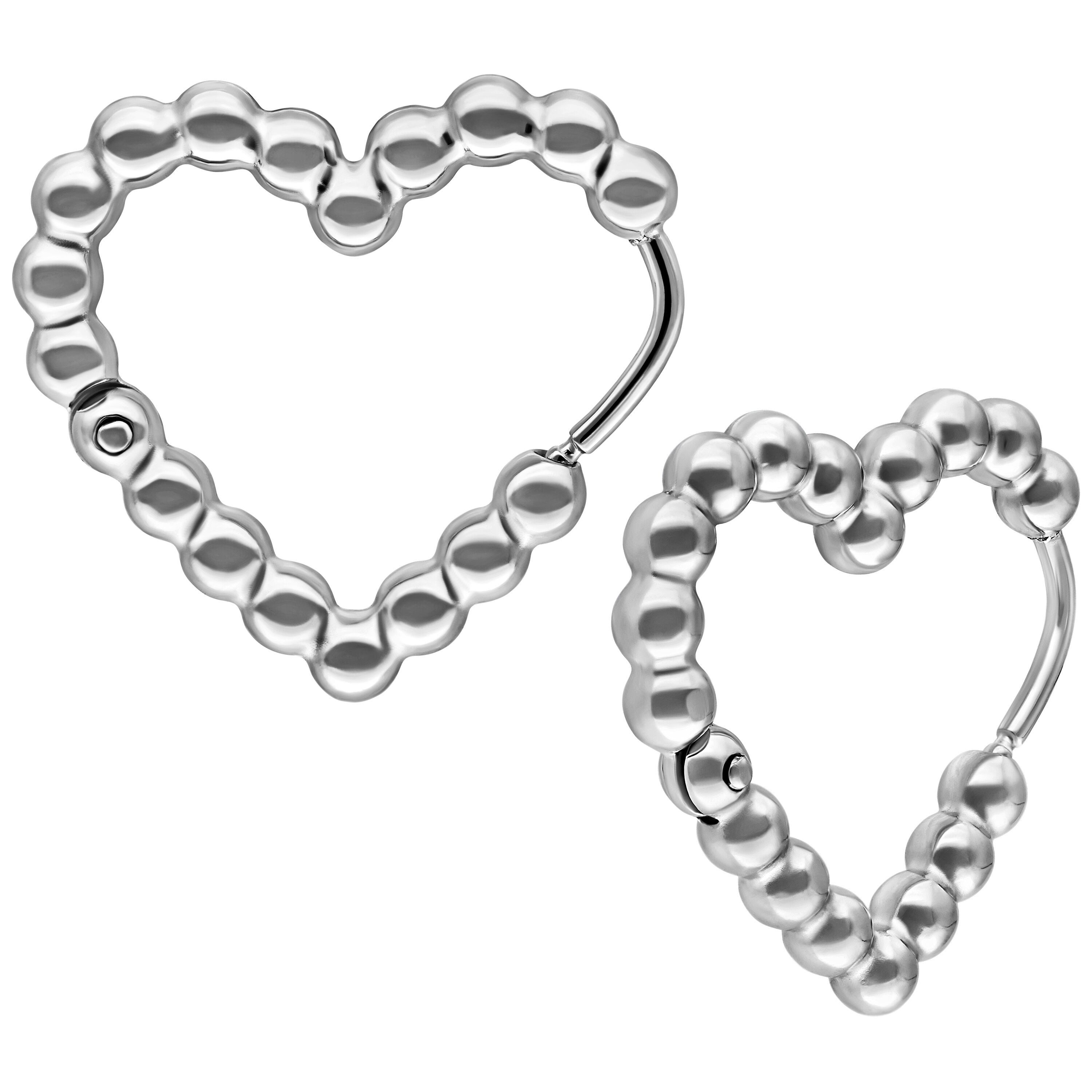 Wildcat Paar Ohrhänger Heart Bubble Hoops - Metal argenté, Chirurgenstahl 3 günstig online kaufen