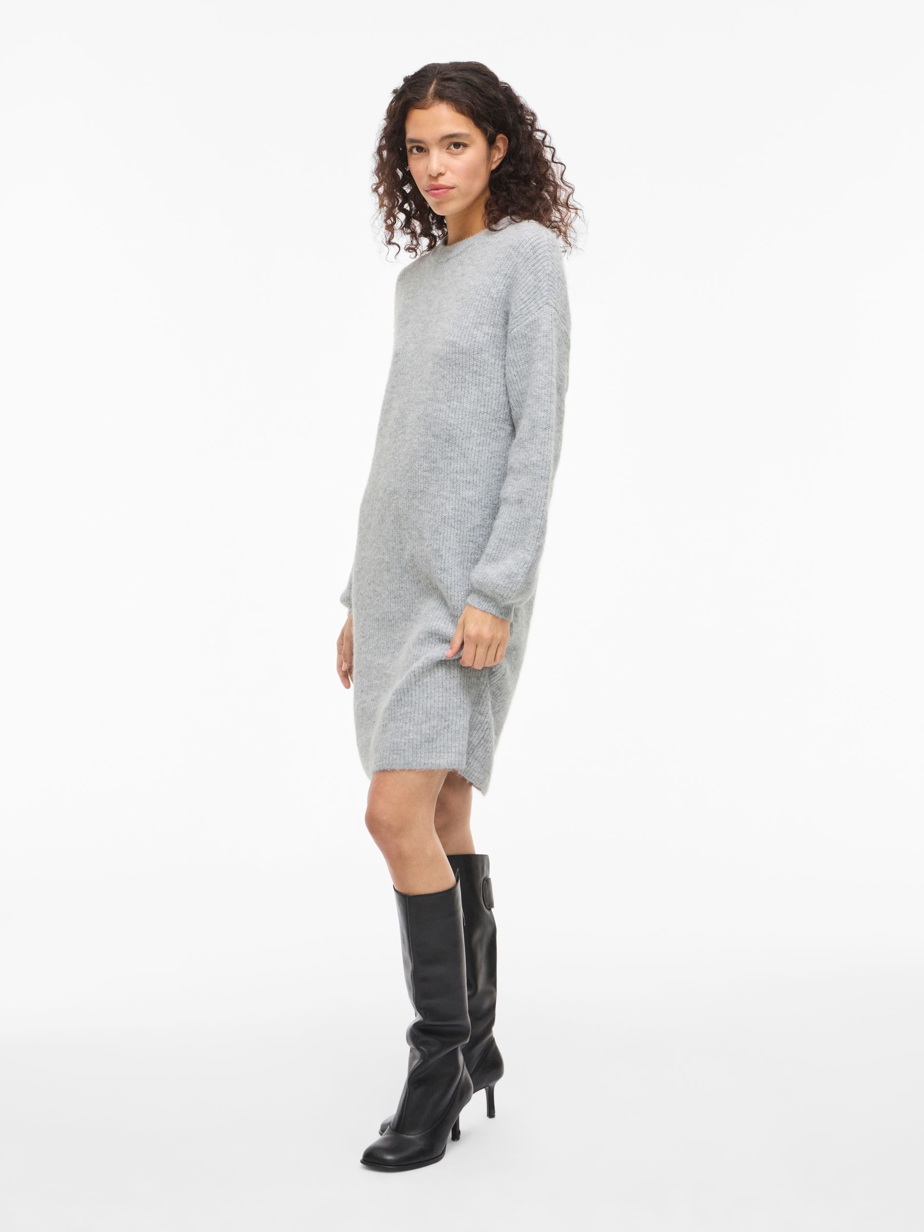 Vila Strickkleid Elegantes Kleid mit langen Ärmeln, modernes Design (kniela günstig online kaufen