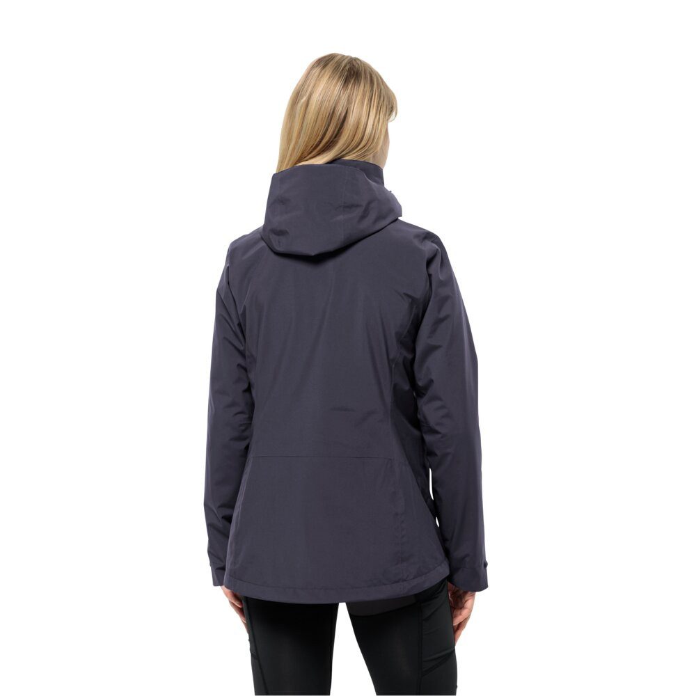 Jack Wolfskin Fleecejacke Ganzjahresjacke Luntal 3in1 (wasser- winddicht, mit Fleece-Innenjacke)