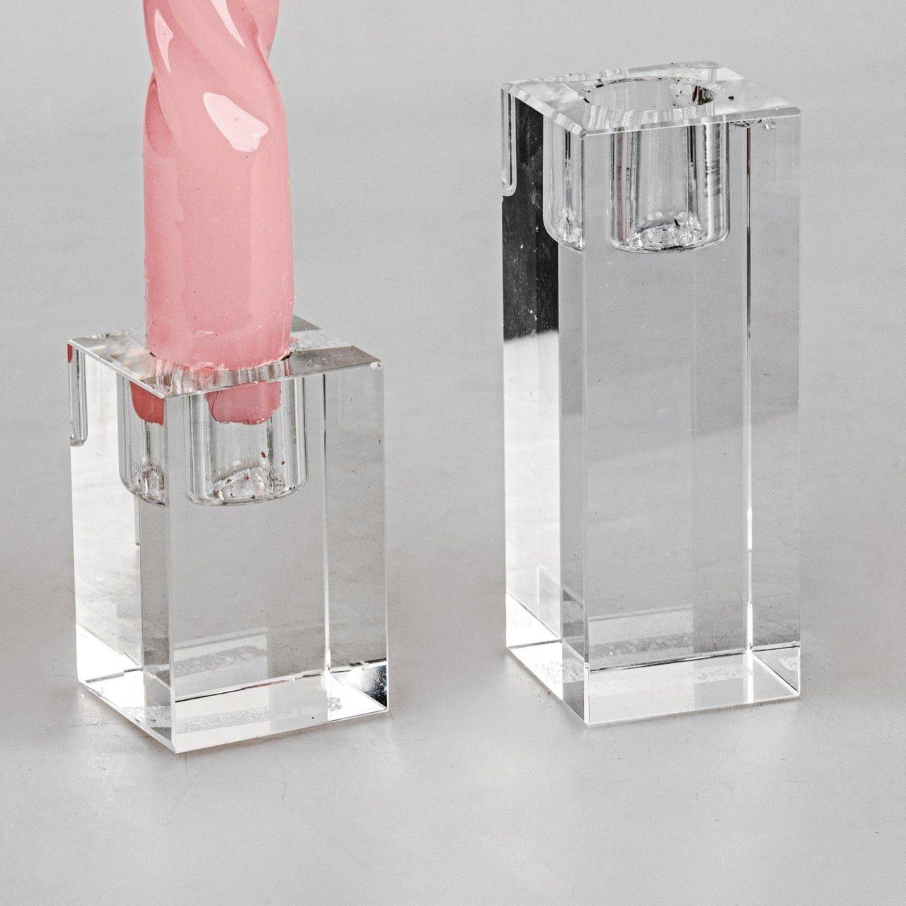formano Kerzenhalter Basic, Transparent L:4cm B:4cm H:6cm Glas