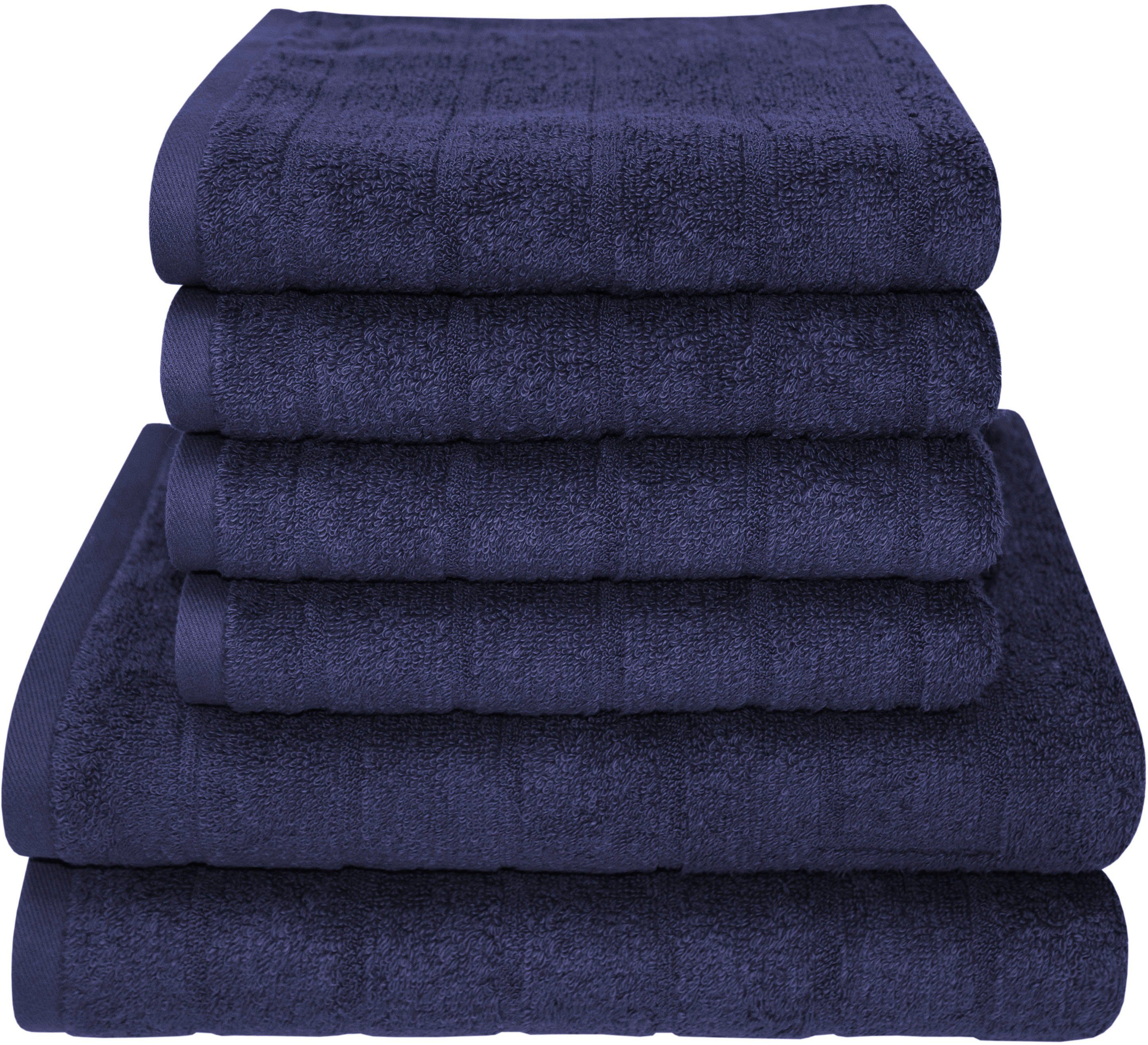 Dyckhoff Handtuch Set City Lights, Walkfrottier (Set, 6-St), 4 Handtücher (50x100cm), 2 Duschtücher (70x140cm)