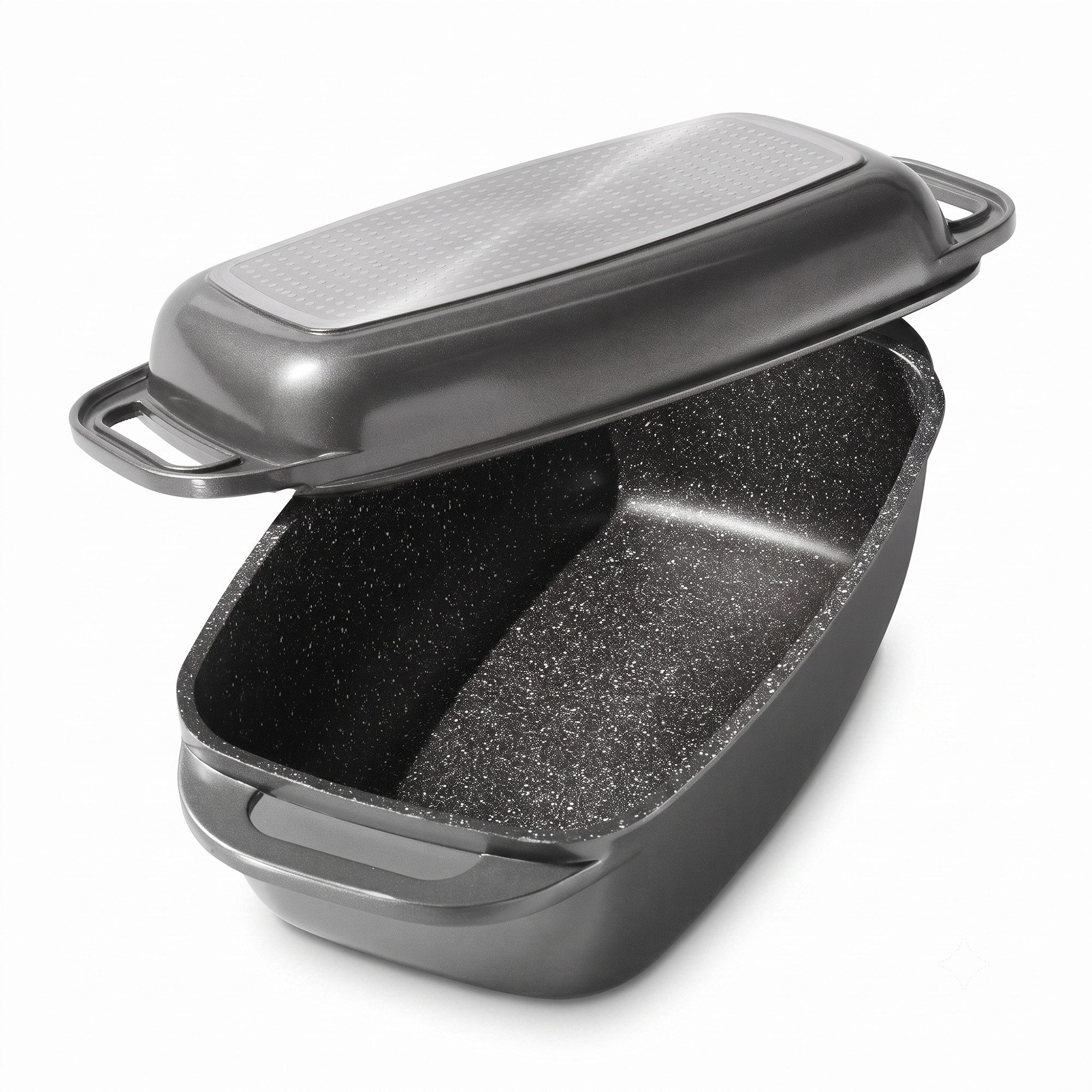 STONELINE Bräter, Aluminiumguss (2-tlg), Multifunktions-Bräter, induktionsgeeignet, Designed in Germany