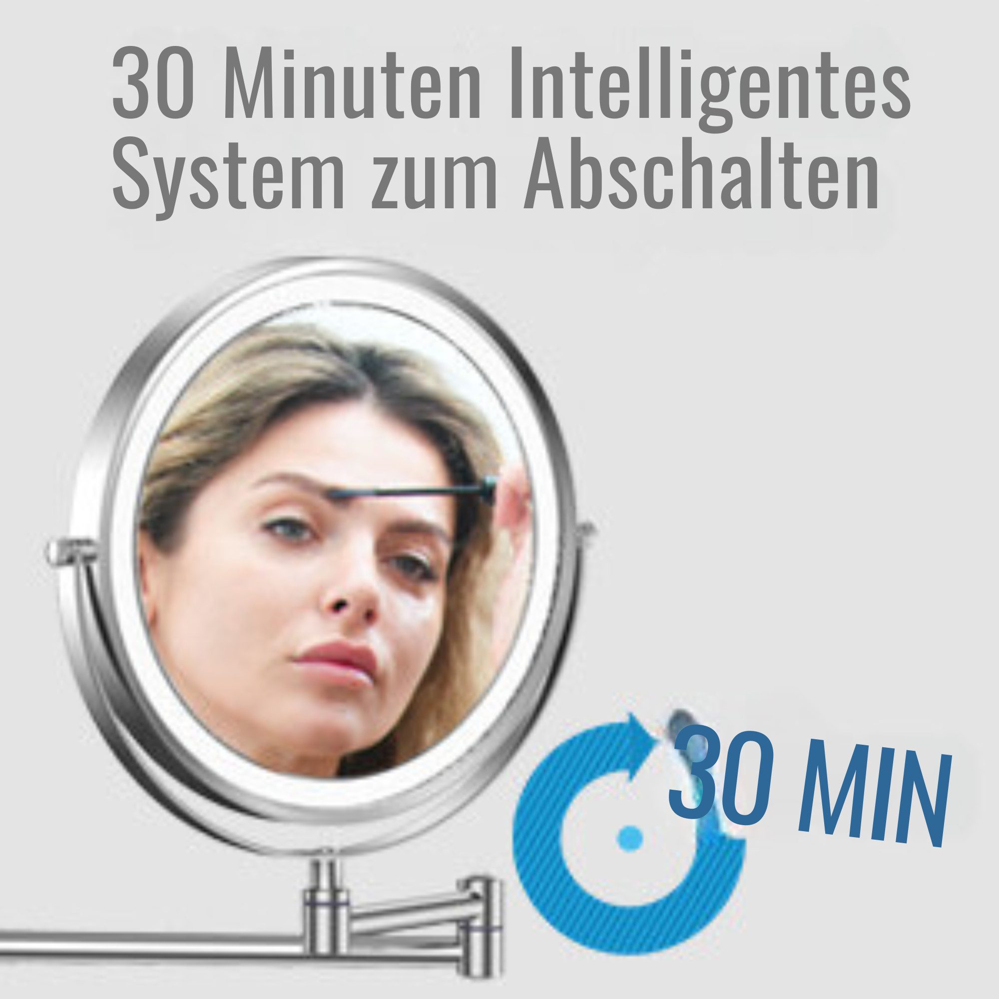 Vivitar Kosmetikspiegel Wiederaufladbarer beleuchteter Badezimmerspiegel, 1 günstig online kaufen