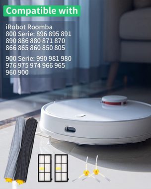 MSM Saugroboter Zubehör-Set Ersatzteile Bürsten Filter Für iRobot Roomba 800 900 Serie, Zubehör für iRobot Roomba 860, iRobot Roomba 865, iRobot Roomba 866, iRobot Roomba 870, iRobot Roomba 871, iRobot Roomba 875, iRobot Roomba 876, iRobot Roomba 880, iRobot Roomba 886, iRobot Roomba 896, iRobot Roomba 960, iRobot Roomba 966, iRobot Roomba 971, iRobot Roomba 976, iRobot Roomba 980, iRobot Roomba 981