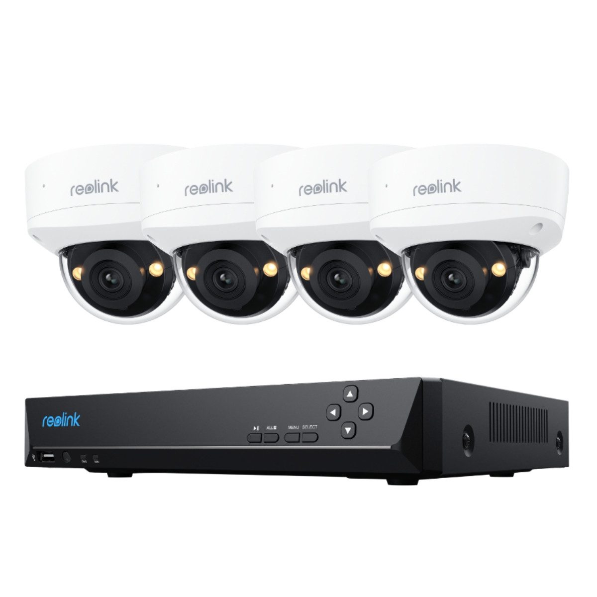 Reolink Überwachungskamera PoE Set RLK8-800V4 (Innenbereich, Außenbereich, 125° Superweitwinkel,4K 8MP, IK10 Vandalismus,Intelligente Erkennung)