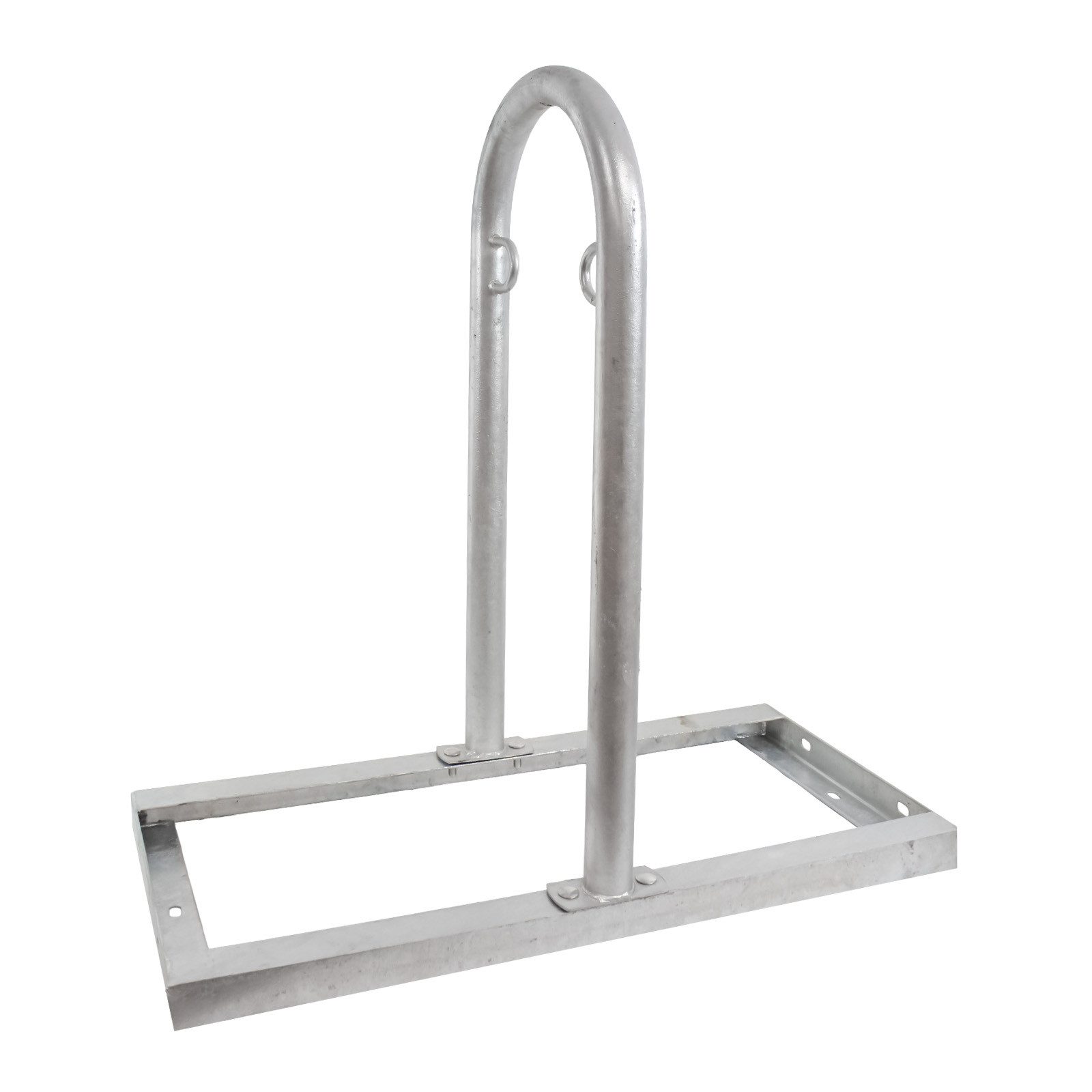 TRUTZHOLM Fahrradständer Fahrradanlehnbügel 90x84 cm Stahl feuerverzinkt Ø 49 mm freistehend (1er, 1-St., Inkl. Montagematerial zur optionalen Erweiterung), freistehend, feuerverzinkt, rostfrei, erweiterbar