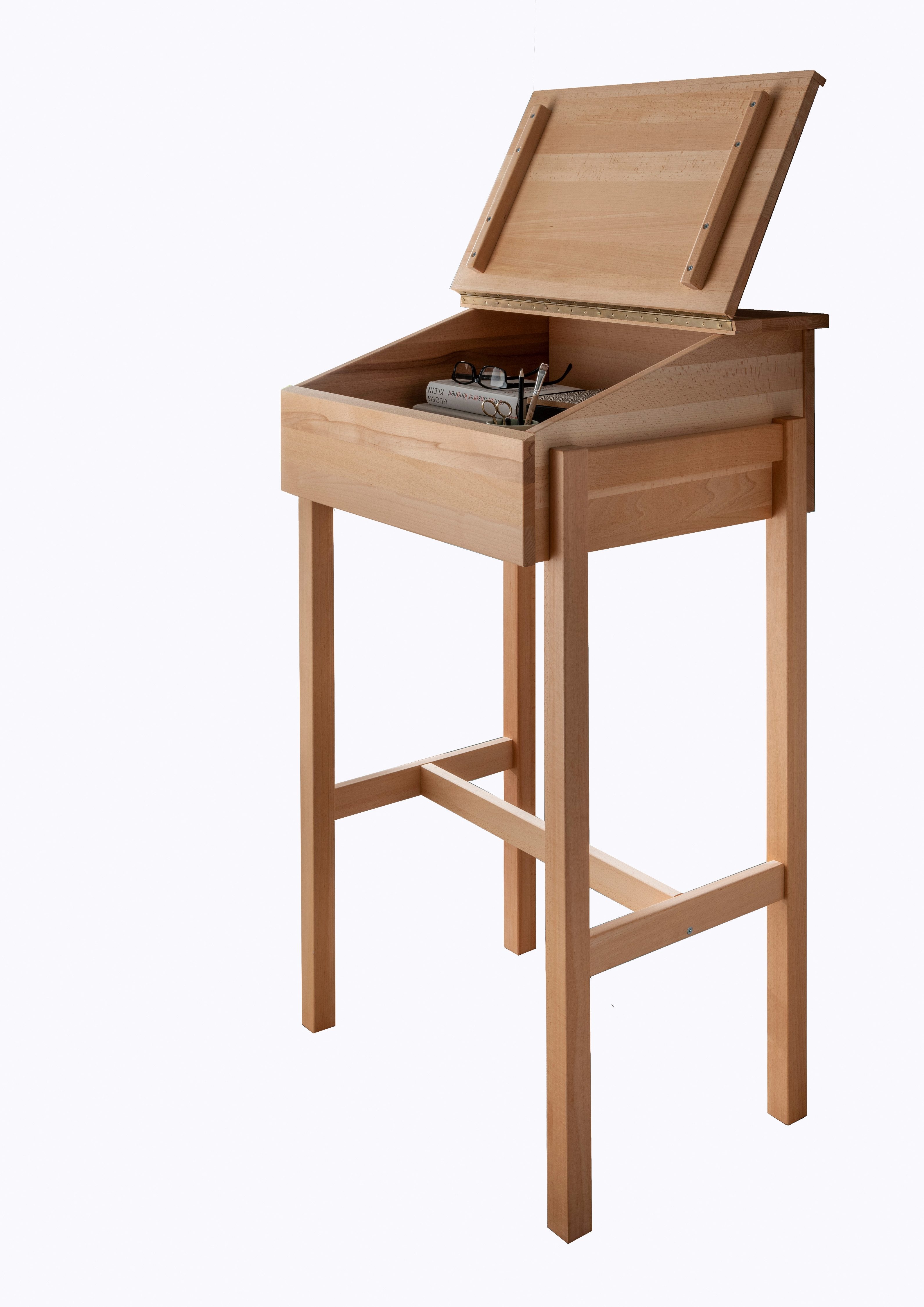 Wohnglücklich Stehpult Victoria (Stehtisch mit Klappe, Multifunktionstisch, günstig online kaufen