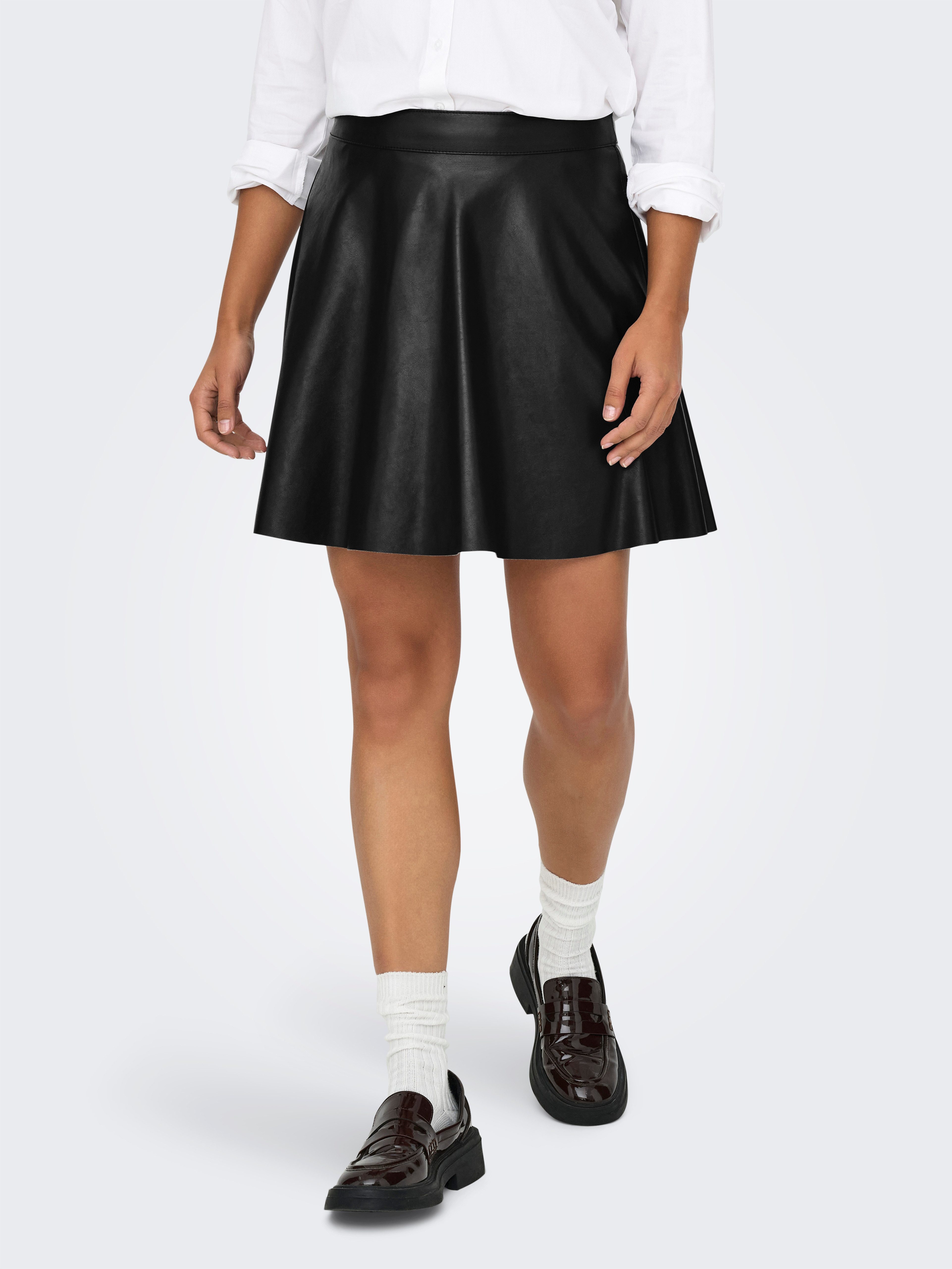 ONLY Lederimitatrock ONLUNA FAUX LEATHER FLARED günstig online kaufen