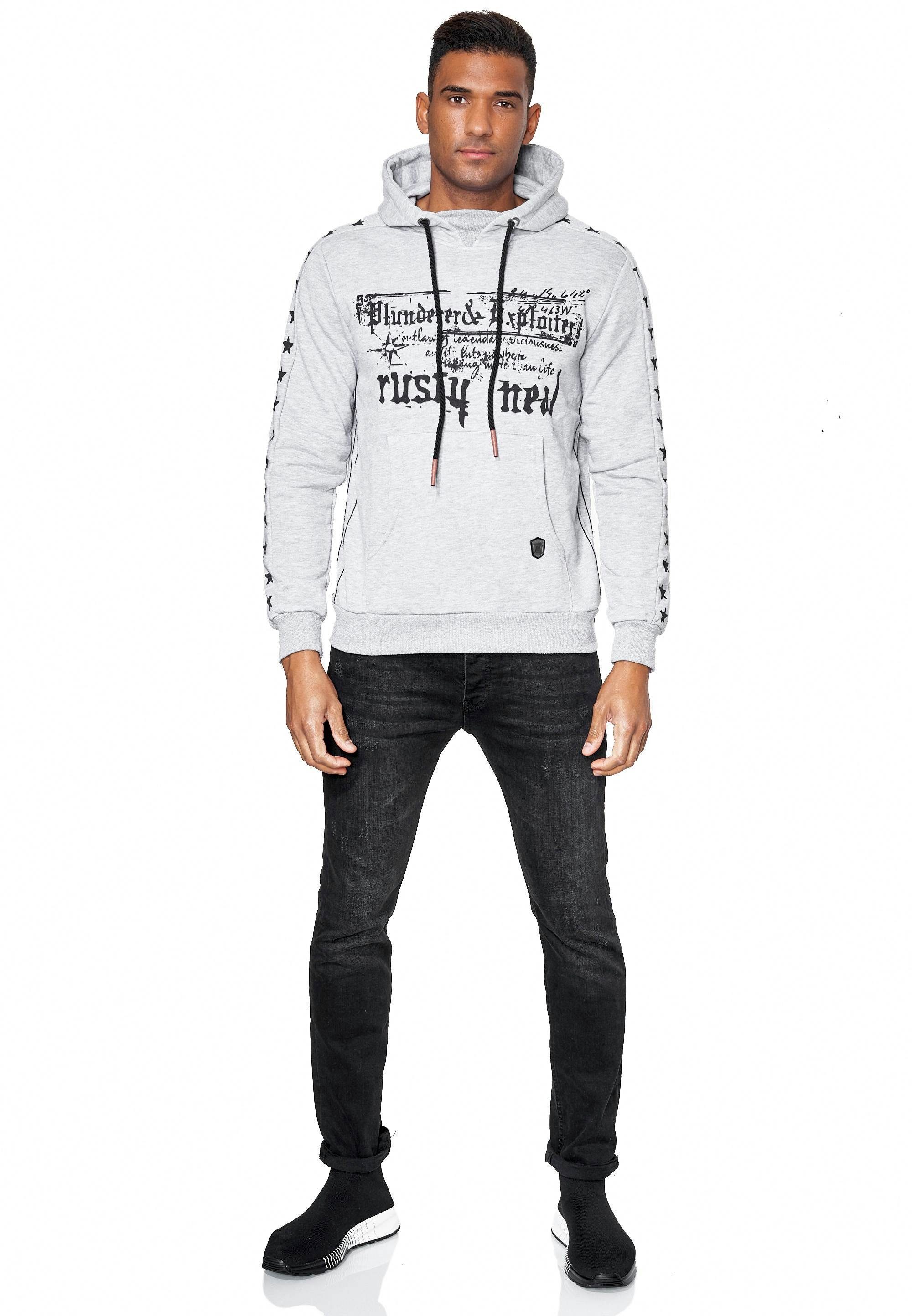Rusty Neal Kapuzensweatshirt mit plakativem Frontprint