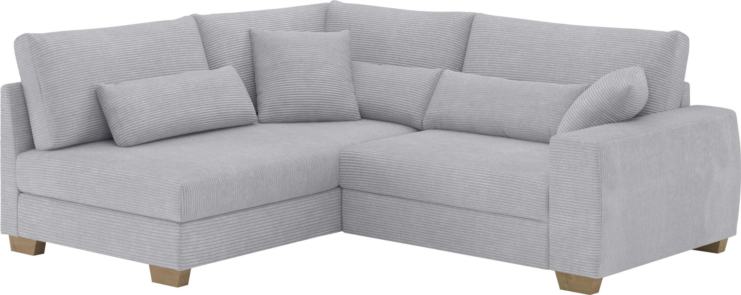 Mr. Couch Ecksofa "Hilla L-Form", Mit Federkern, wahlweise mit Bettfunktion günstig online kaufen