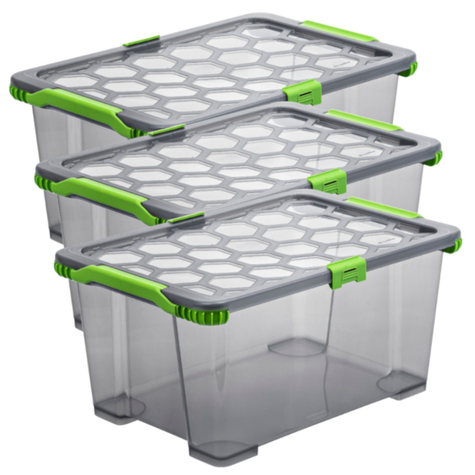 ROTHO Aufbewahrungsbox 3er Set Lagerbox 44lEVO günstig online kaufen