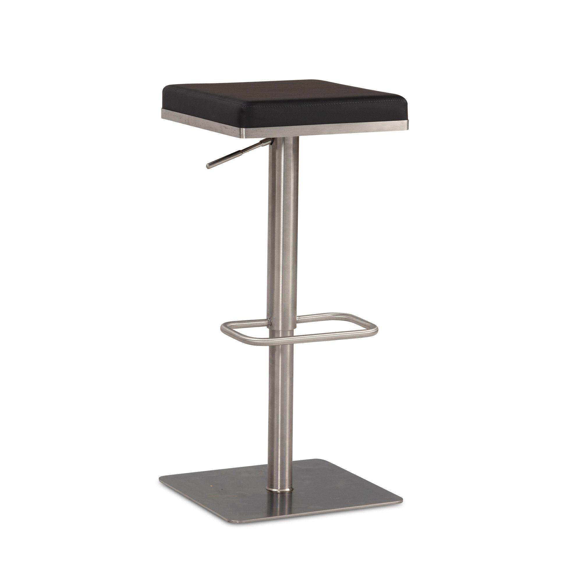 Barhocker Barhocker Schwarz Kunstleder Edelstahl Barstuhl Modern, Design