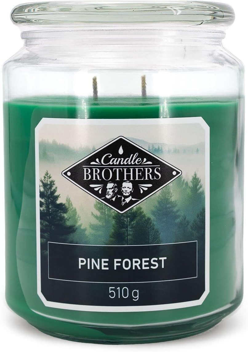 Candle BROTHERS Duftkerze Candle Brothers Duftkerze „Pine Forest“ – Frischer Waldduft, 510g (Einzeln, 1-tlg., Einzeln), Candle Brothers Düfte