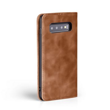 Tec-Expert Handyhülle Tasche Hülle für Samsung Galaxy S10, Cover Klapphülle Case mit Kartenfach Fliphülle aufstellbar