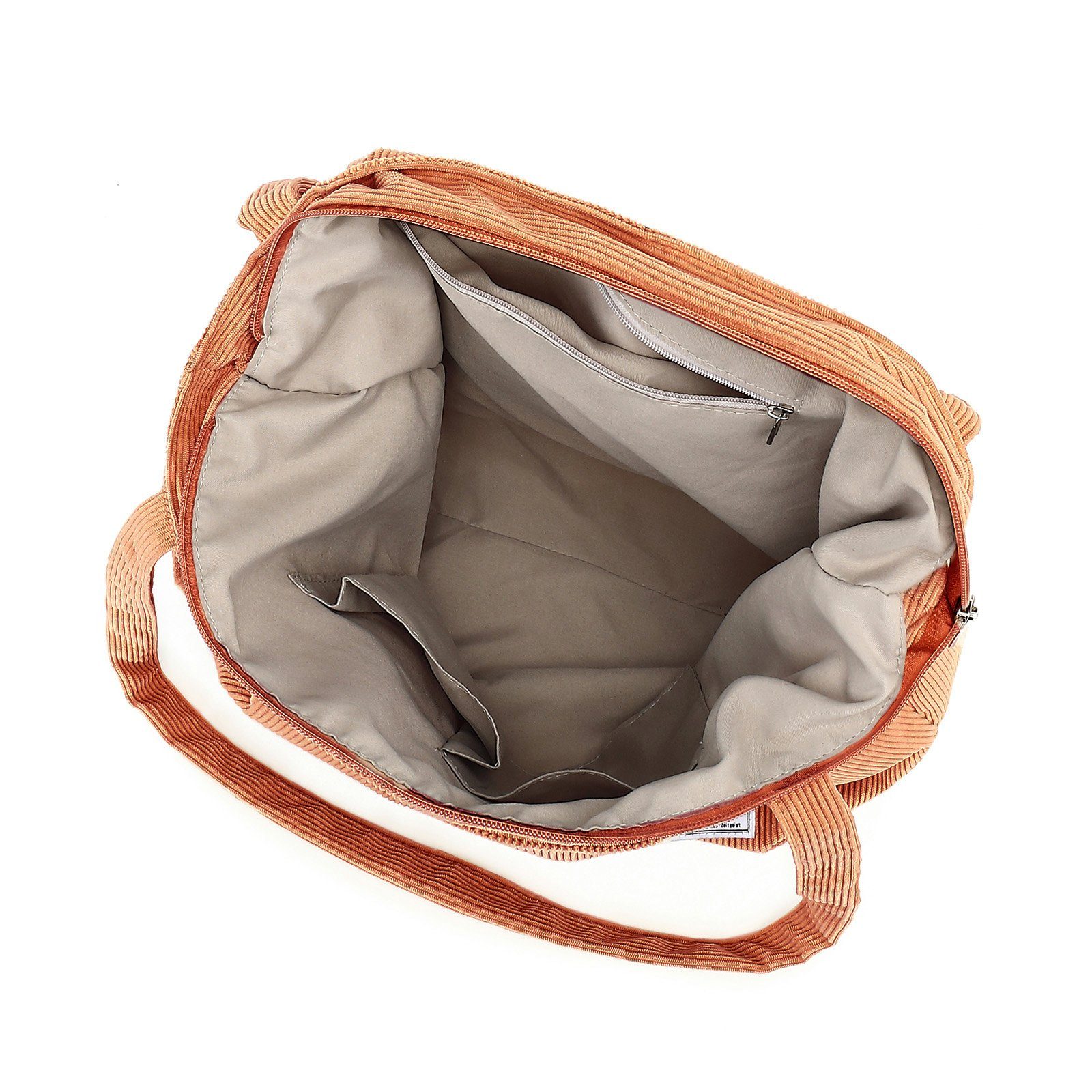 Hellbraun Tasche TAN.TOMI Umhängetasche Reißverschluss, mit Bag Tasche Tote Shopper Handtasche Damen Schultertaschen Einkaufsbeutel Groß