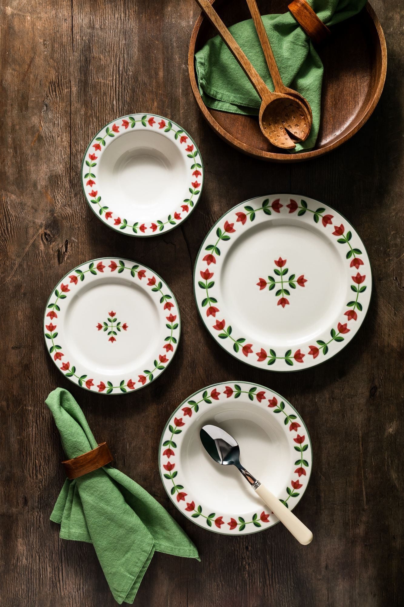 Hermia Concept Geschirr-Set Rosalie (24-tlg), 6 Personen, Porzellan, 24-teiliges Set