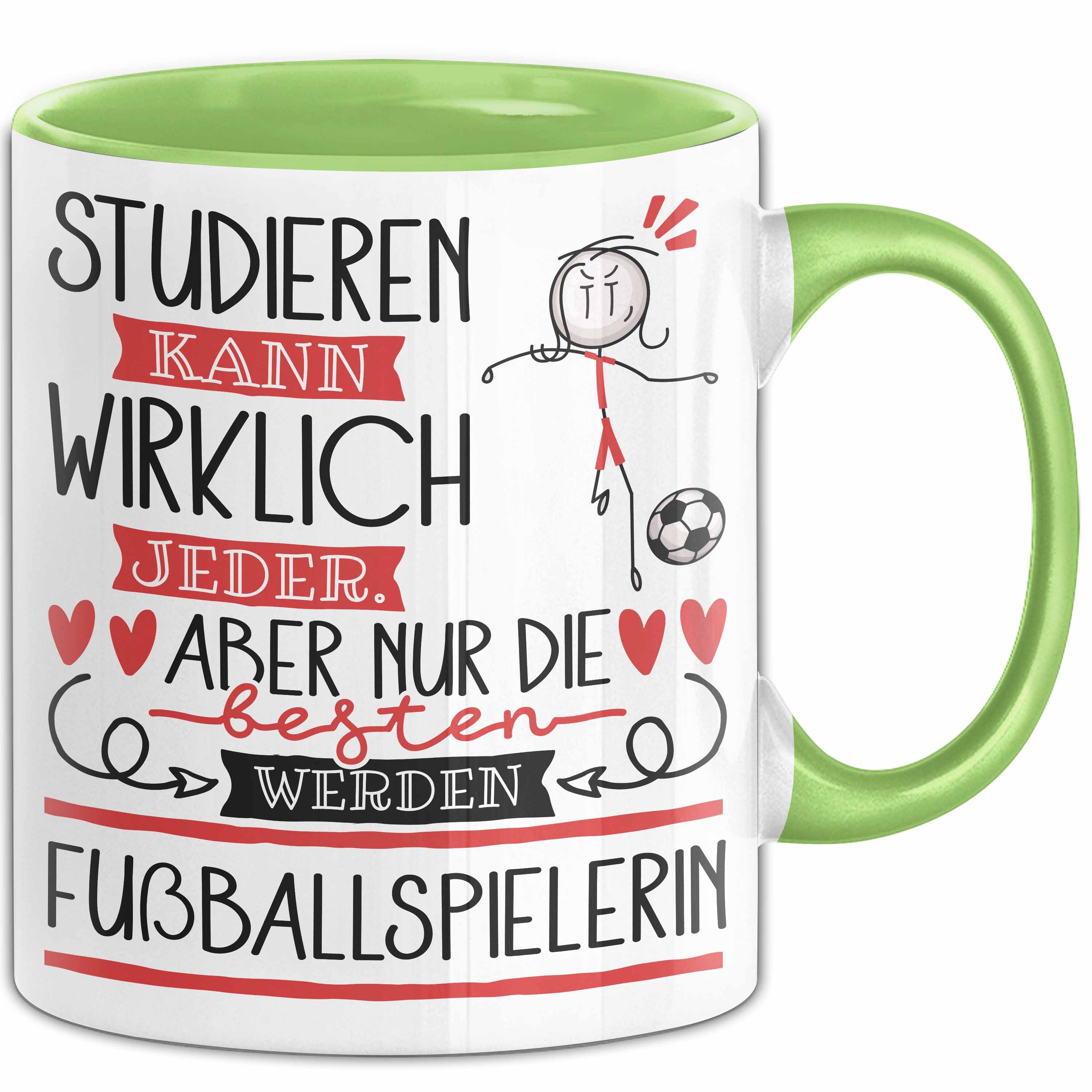 Trendation Tasse Fußballspielerin Tasse Lustiges Geschenk Studieren Kann Wirklich Jed