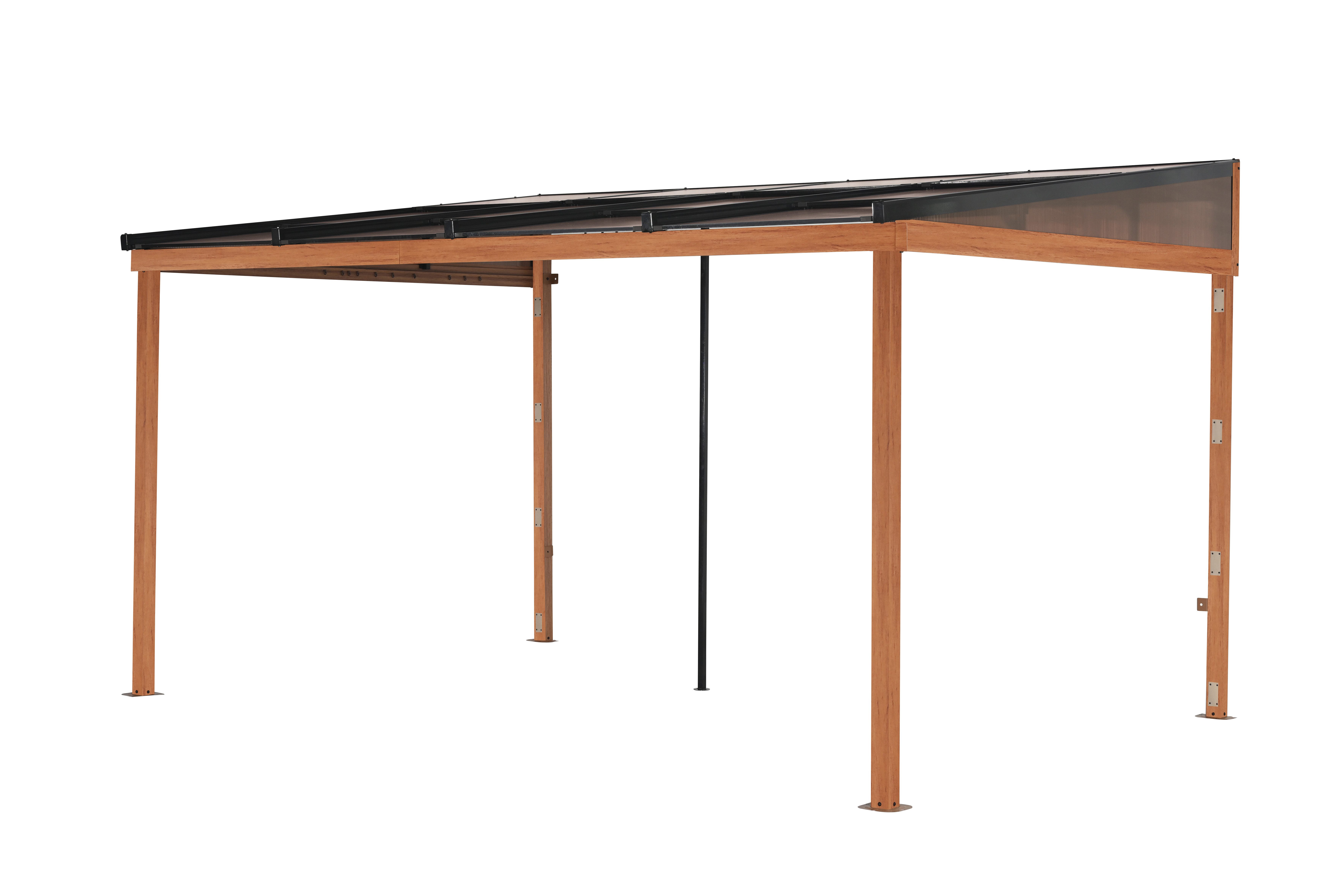 KONIFERA Anbaupavillon Bilbao, Terrassenüberdachung, verschiedene Maße, ohne Seitenteile