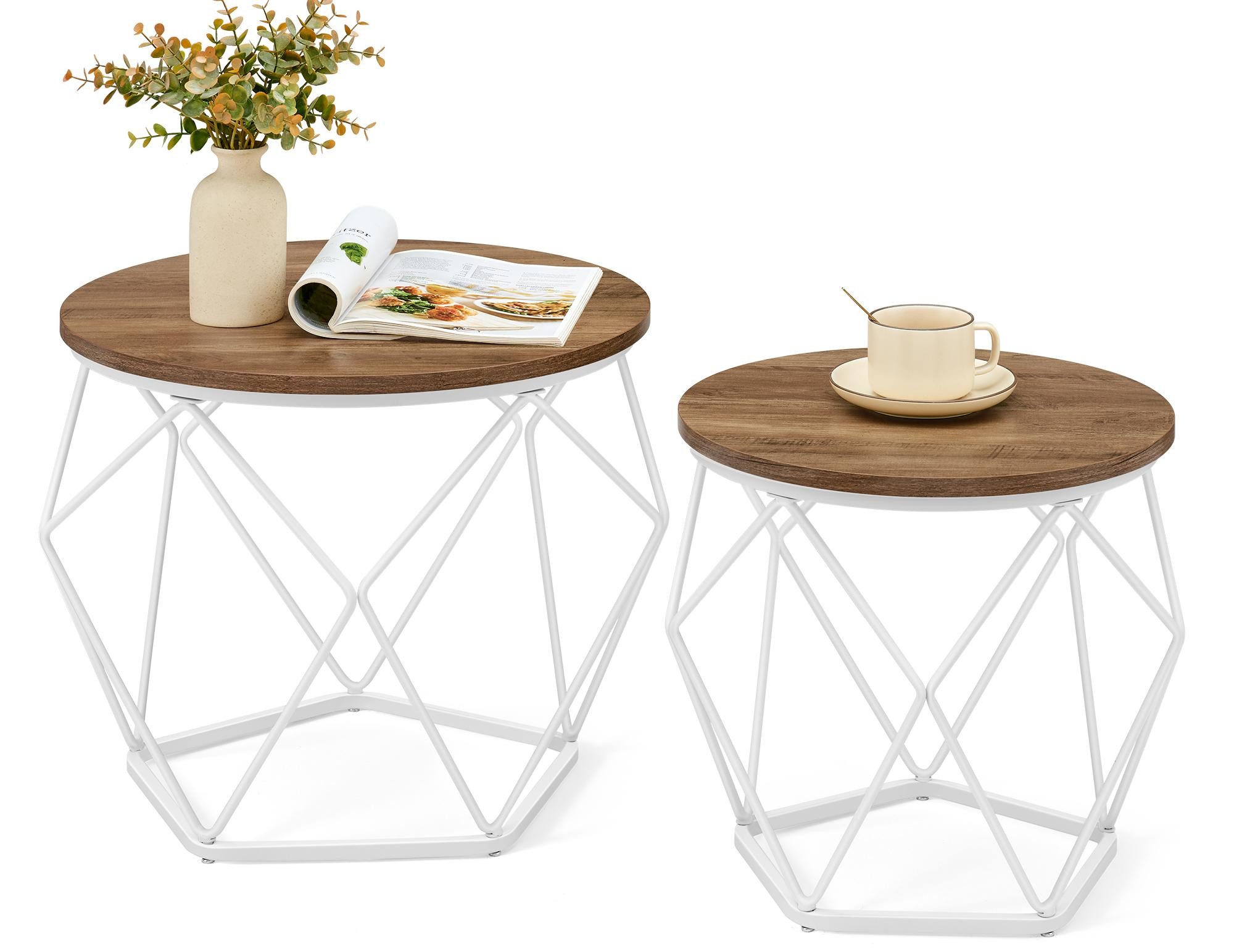 VASAGLE Couchtisch (2er Set), Beistelltisch, abnehmbare günstig online kaufen