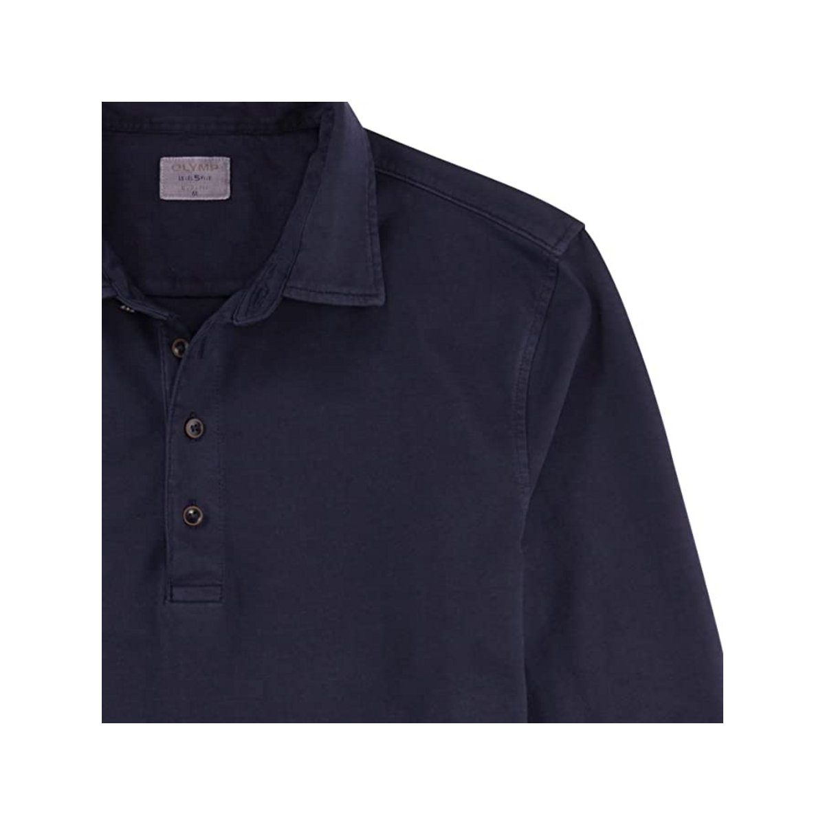 T-Shirt OLYMP blau textil (1-tlg) passform