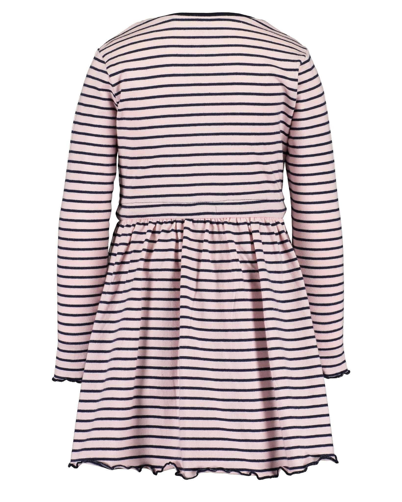 Blue Seven A-Linien-Kleid Kleid Shirtkleid rosa Blue Seven Streifen (2-tlg) Langarm Mädchen schwarz