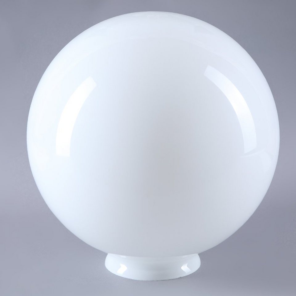 Home4Living Lampenschirm Kugelglas Lampenglas Ø 250mm Ersatzglas Glasschirm Glaskugel, Opalglas weiß mit Kragenrand