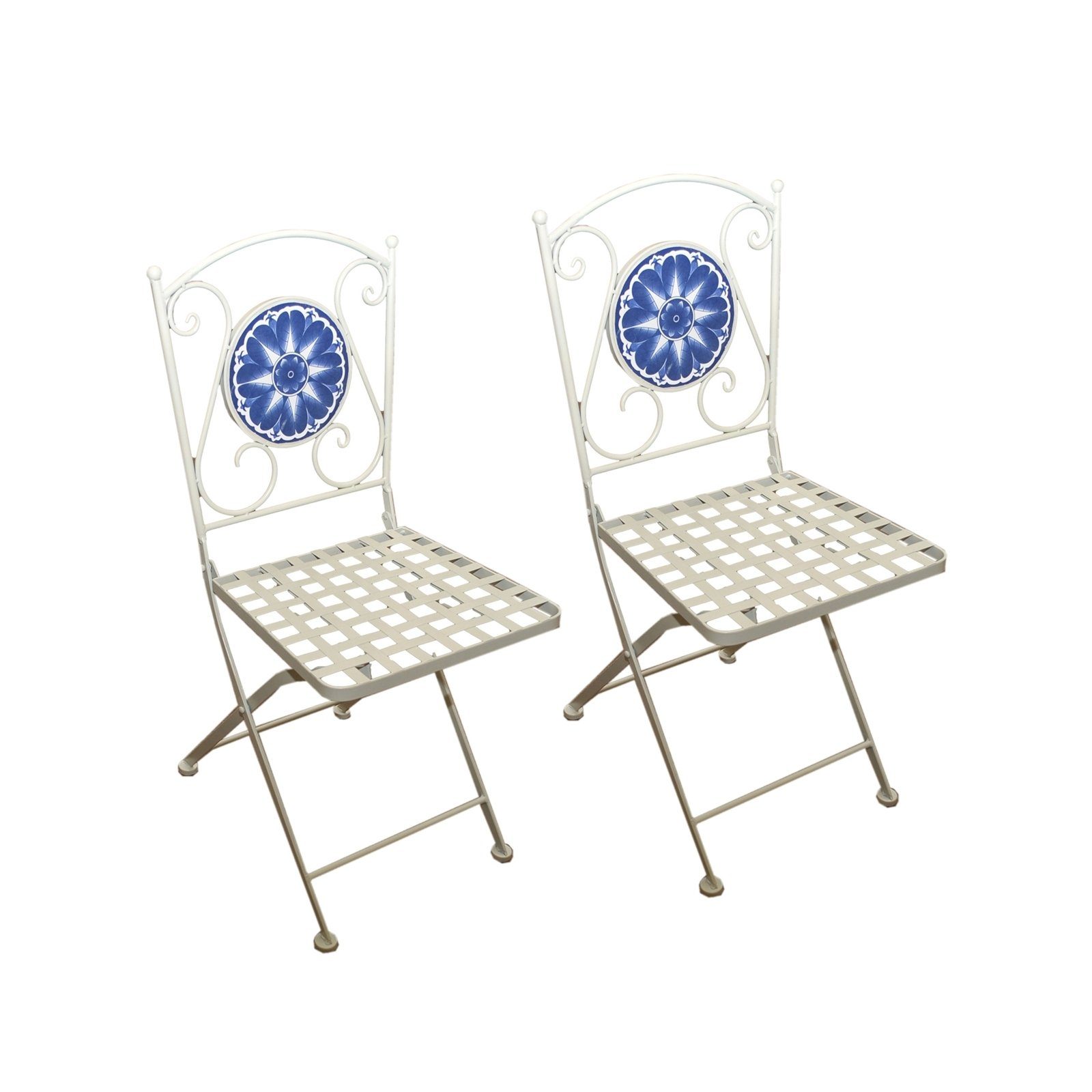 HTI-Living Gartenstuhl Metallstuhl 2er-Set Santorin (Set, günstig online kaufen