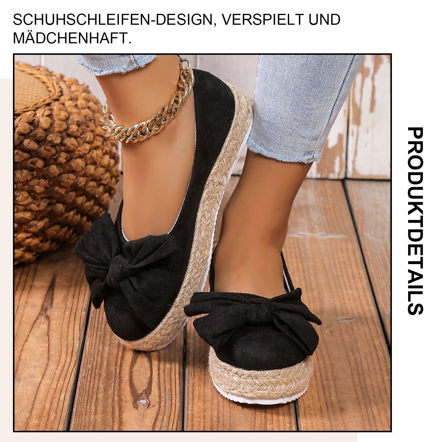 Daisred Loafer Turnschuhe Sneakers Schwarz Plattform Loafer Mode Damen