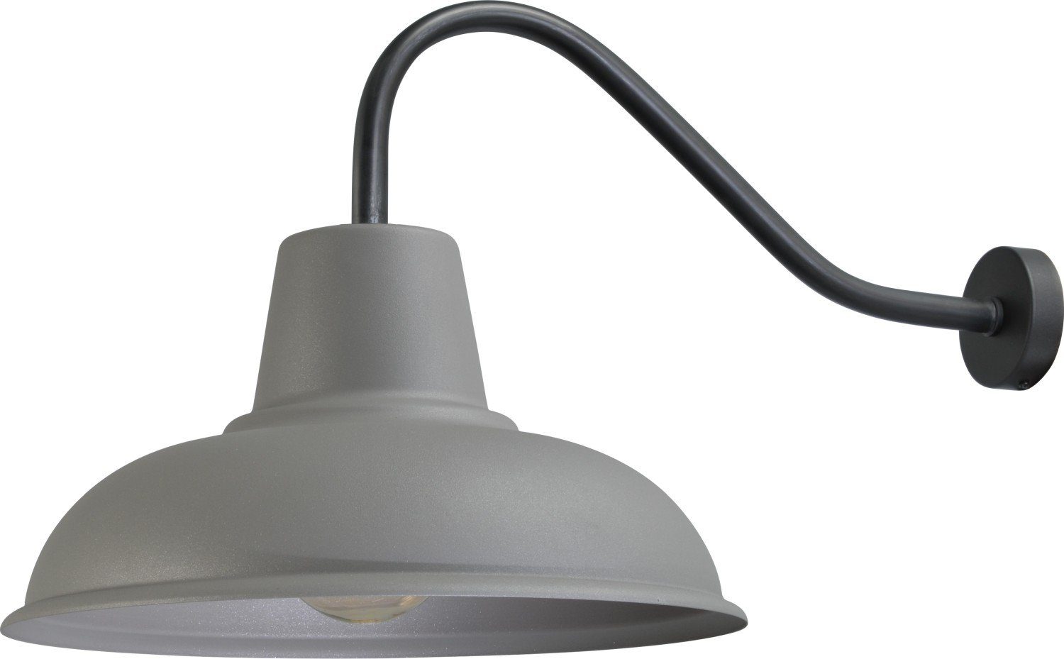 E27 DI in Wandleuchte ohne Küche Wandlampe Leuchtmittel, Industrie Beleuchtung Metall Licht-Erlebnisse Grau PANNA,