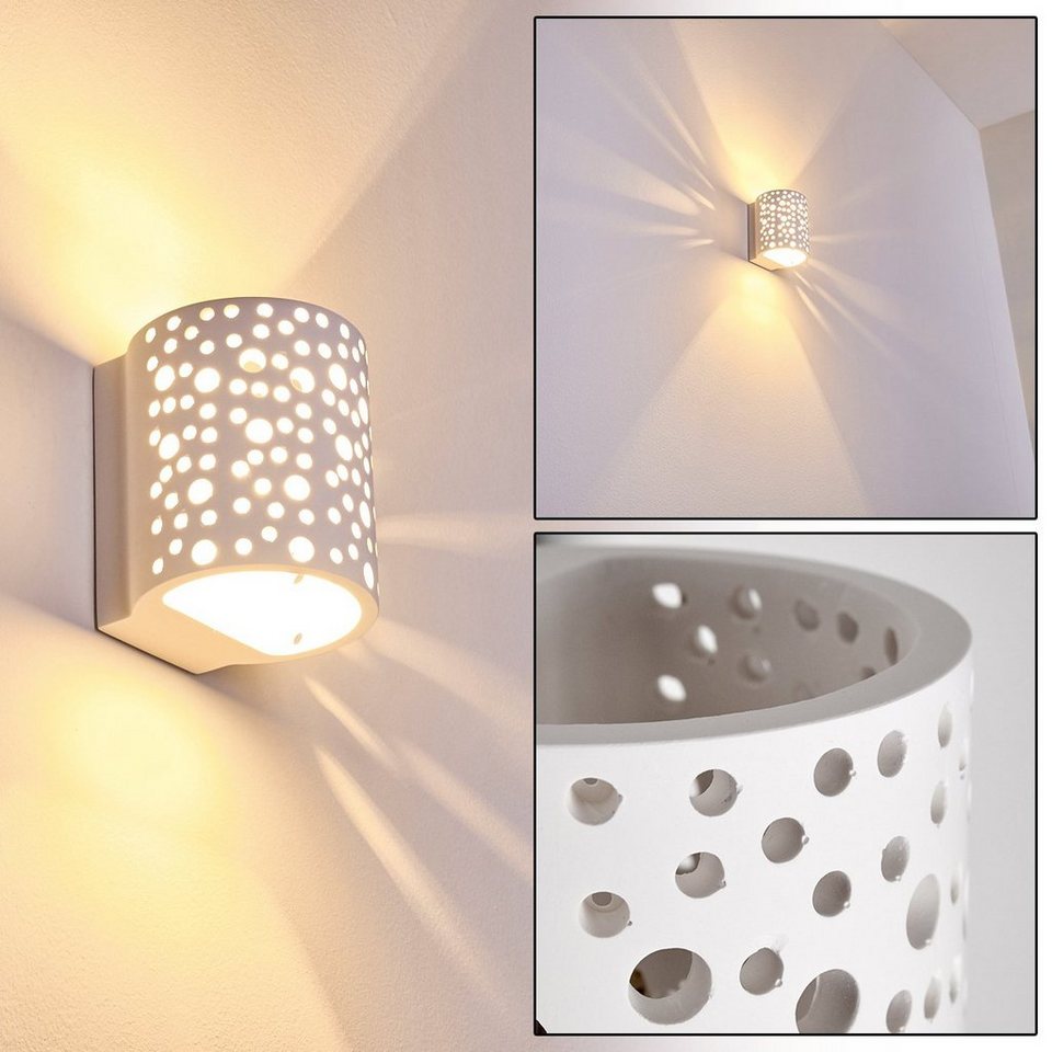 bemalbare Keramik Wohn Schlaf Zimmer Flur Lampen Design Up & Down Wand Leuchten