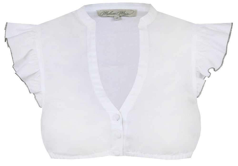 Madame Marie Dirndlbluse Dirndlbluse Lunavea Flügelarm weiß waldgrün günstig online kaufen