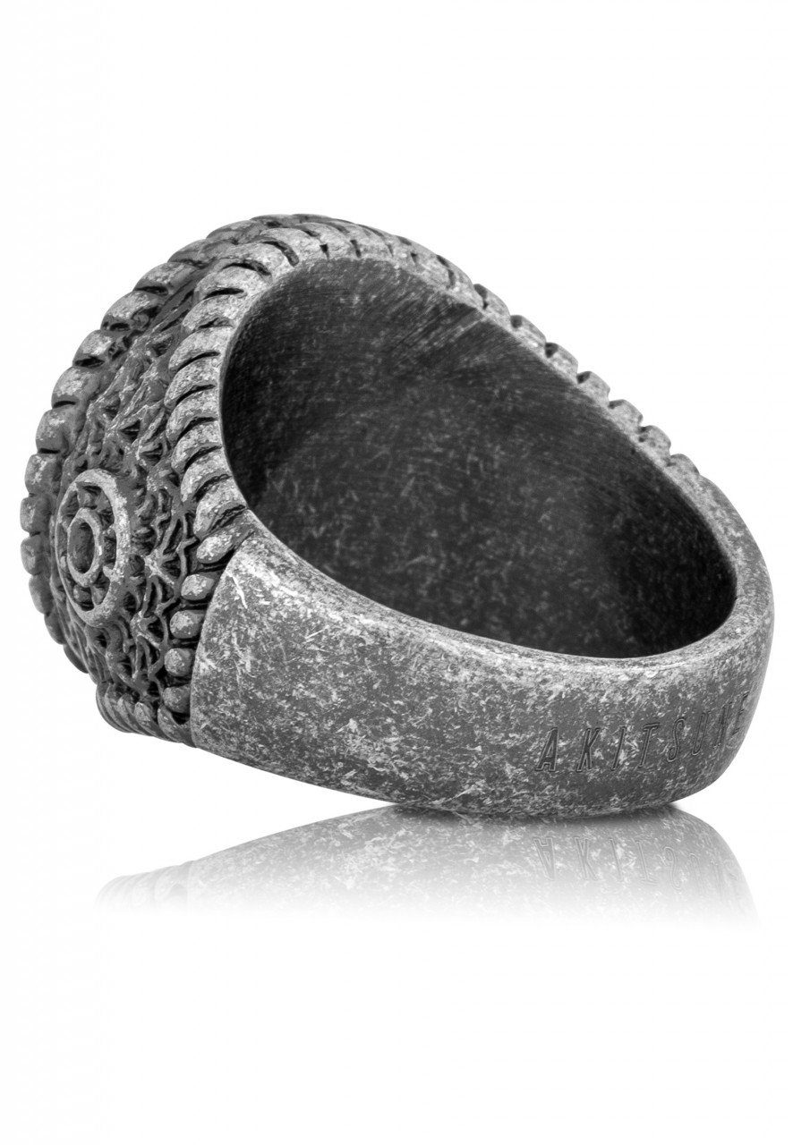 Akitsune Siegelring Imperator Ring Antik Silber EU 59 - UK R - US 9
