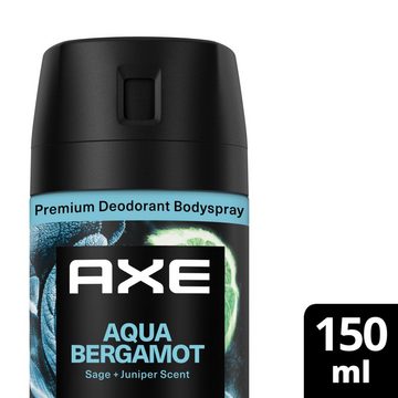 axe Deo-Set Premium Bodyspray Aqua Bergamot Deo ohne Aluminiumsalze 6x 150ml