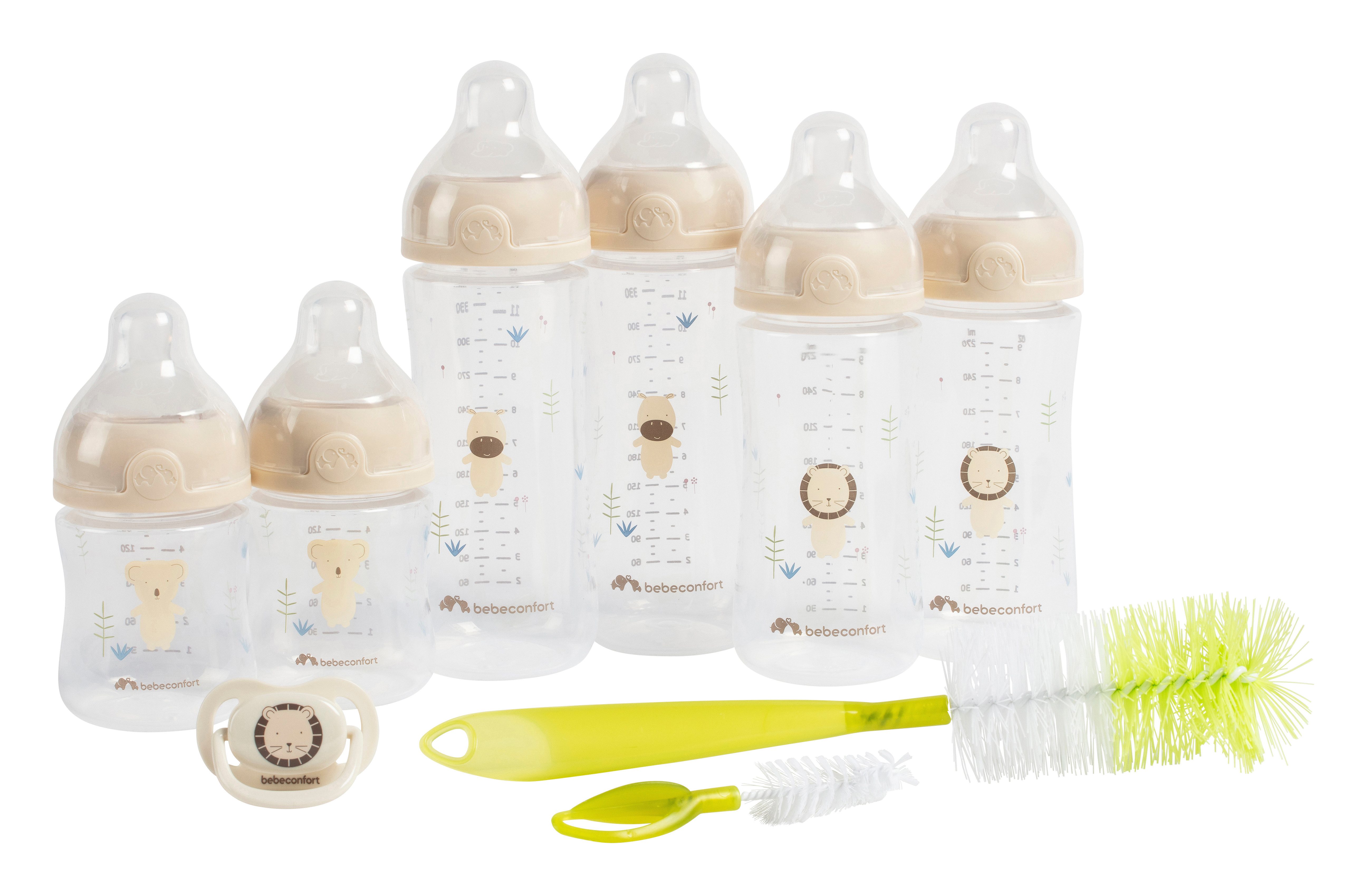 Bebeconfort Babyflasche Bebeconfort Physio Air komplettes Flaschenset, Babyflaschen, 0+ Monate