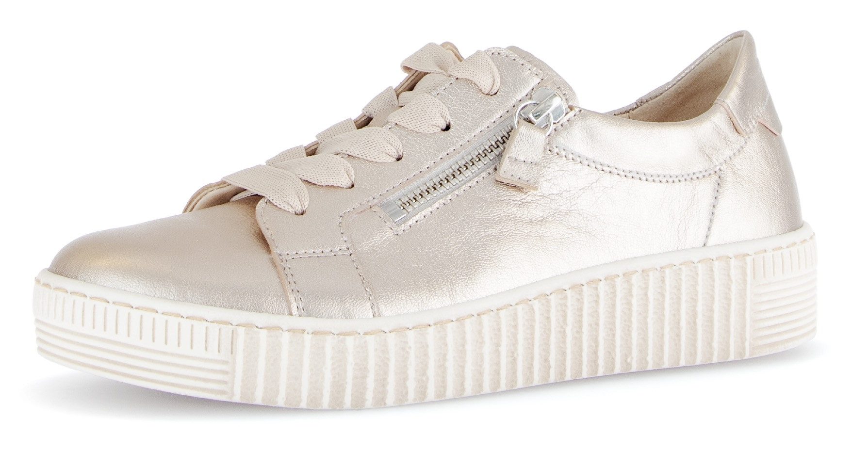 Gabor Plateausneaker, Freizeitschuh, Halbschuh, Schnürschuh mit dezenten Ziernähten