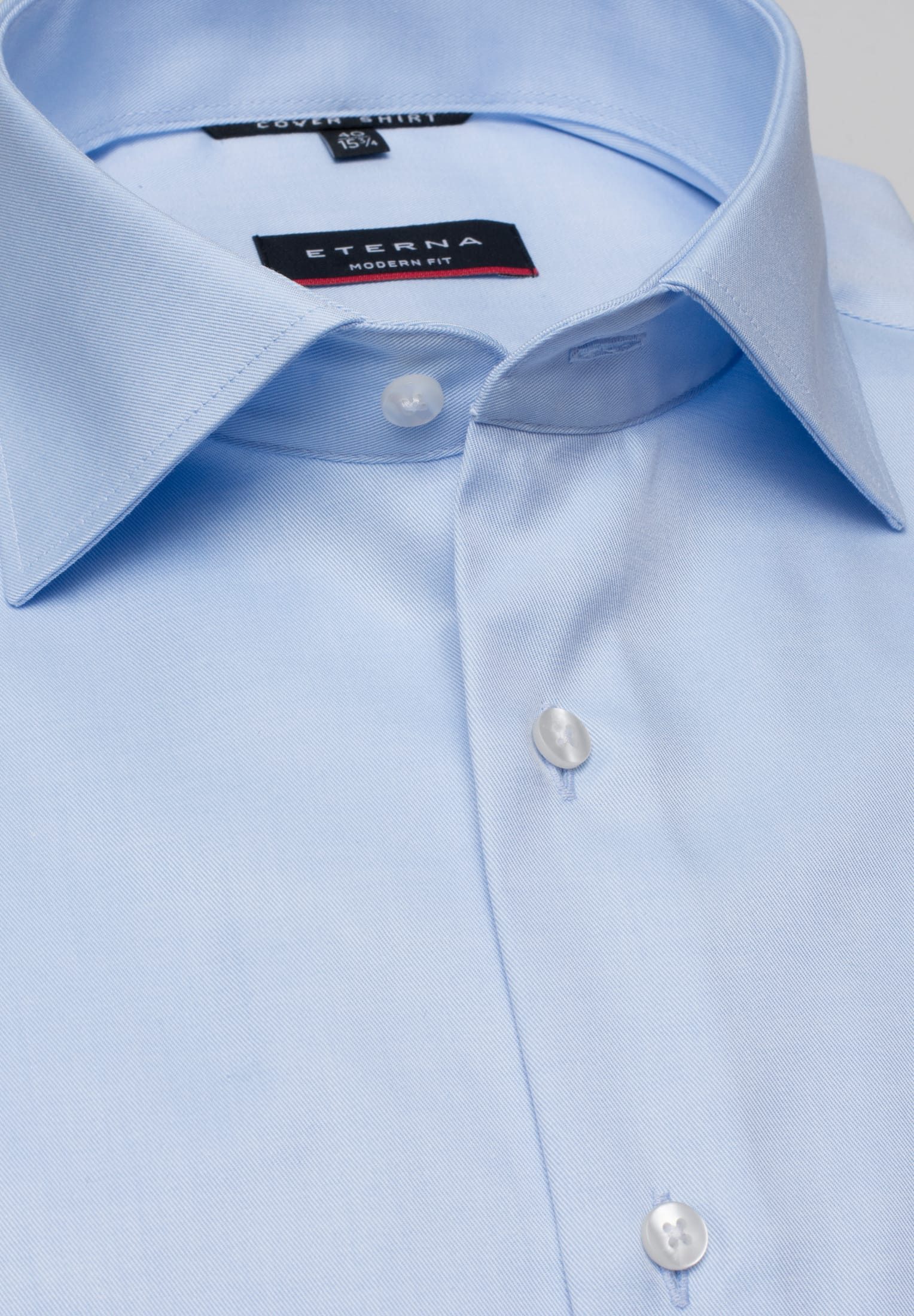 Eterna Businesshemd ETERNA MODERN FIT Kurzarm Hemd twill hellblau 8817-10-C19K - COVER
