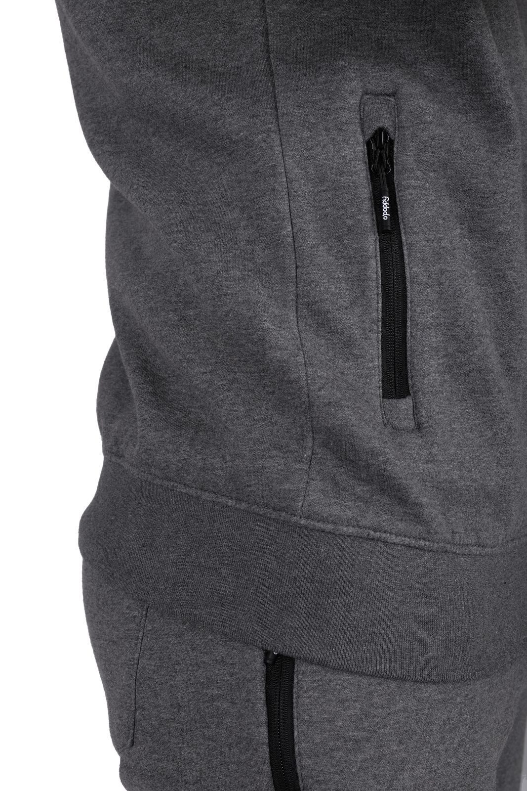O'Poppy Jogginganzug Herren dunkelgrau (2-tlg), mit Kapuze und Taschen mit Reißverschluss