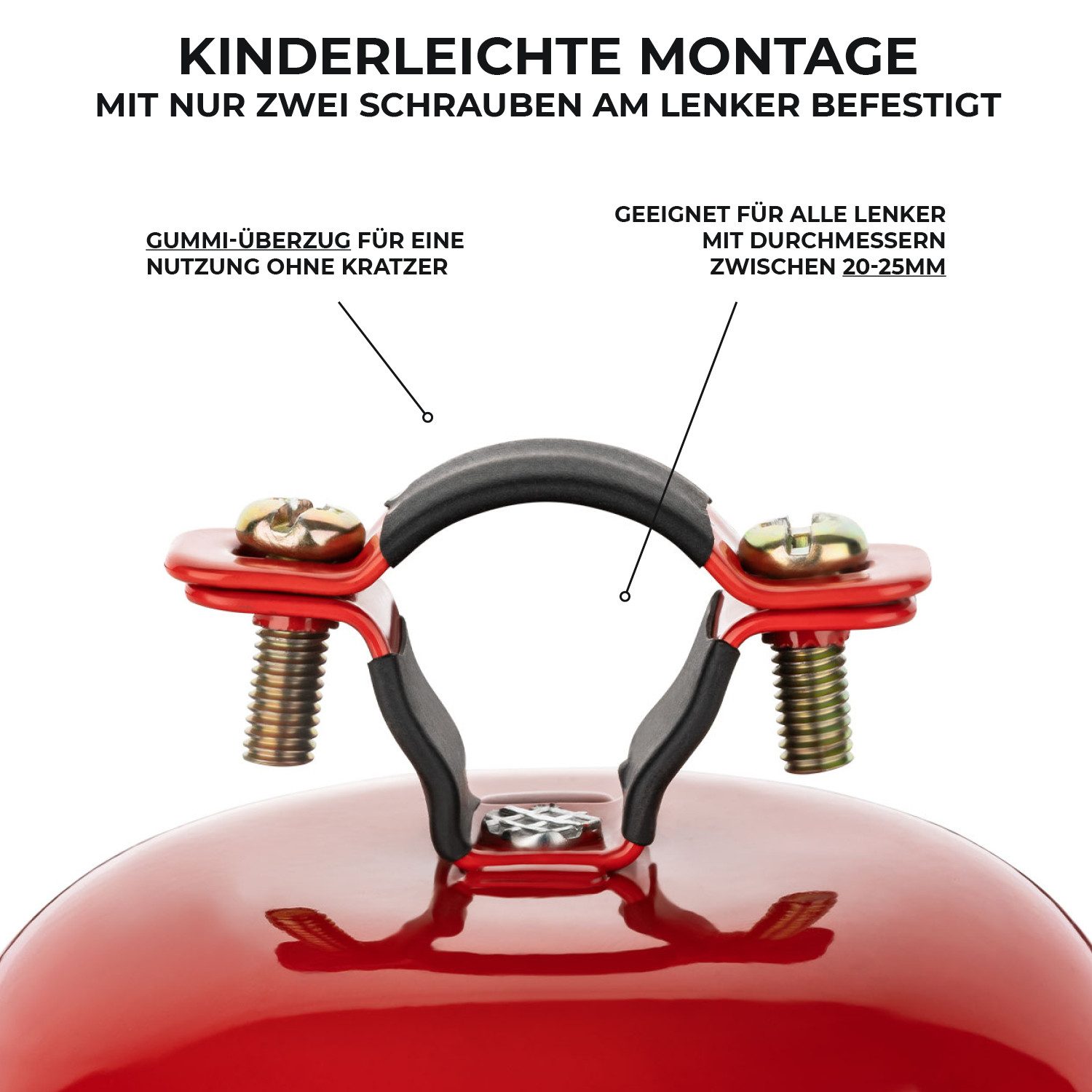URBAN ZWEIRAD Fahrradlenker Fahrradklingel aus Metall