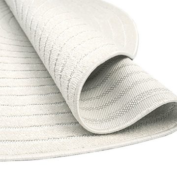 Teppich Teppich waschbar in Rund, In- & Outdoor, in cream, Carpetia, rund, rund, Höhe: 5 mm