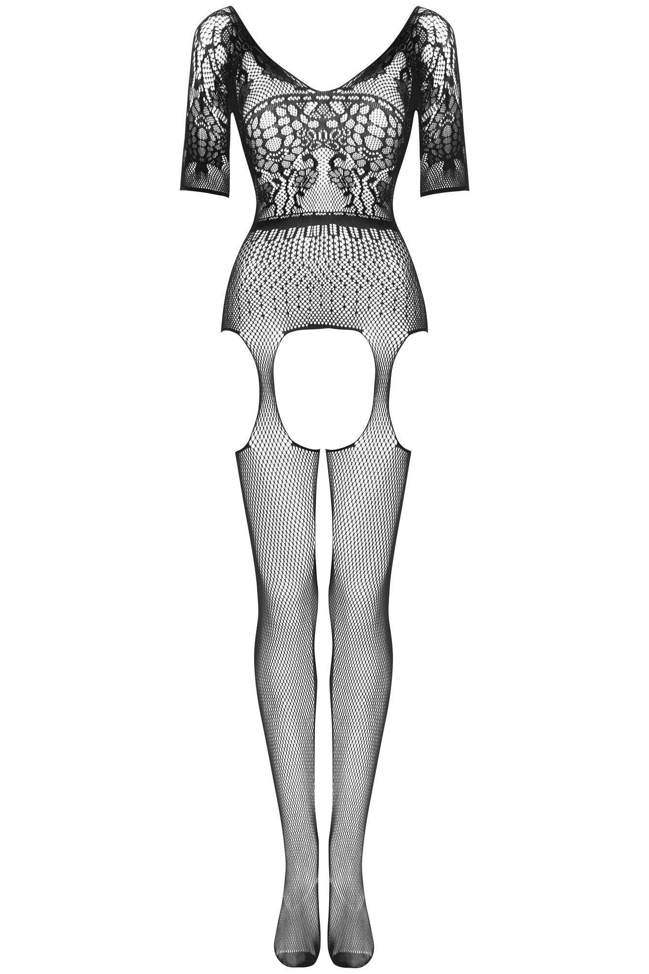 Beauty Night Fashion Bodystocking Catsuit Courtney schwarz Bodystocking kurzarm 20 DEN (1 St)