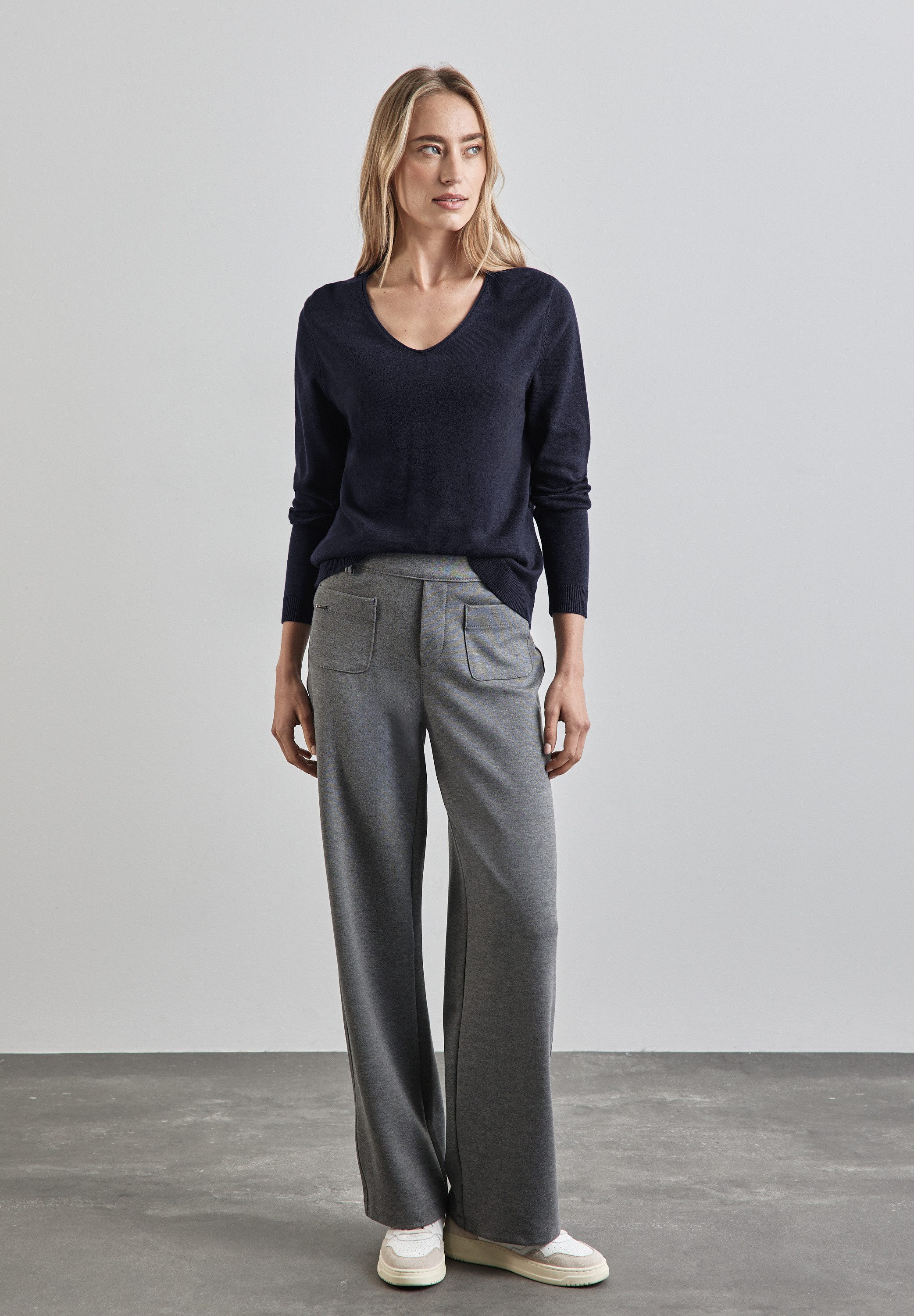 STREET ONE Strickpullover mit V-Ausschnitt