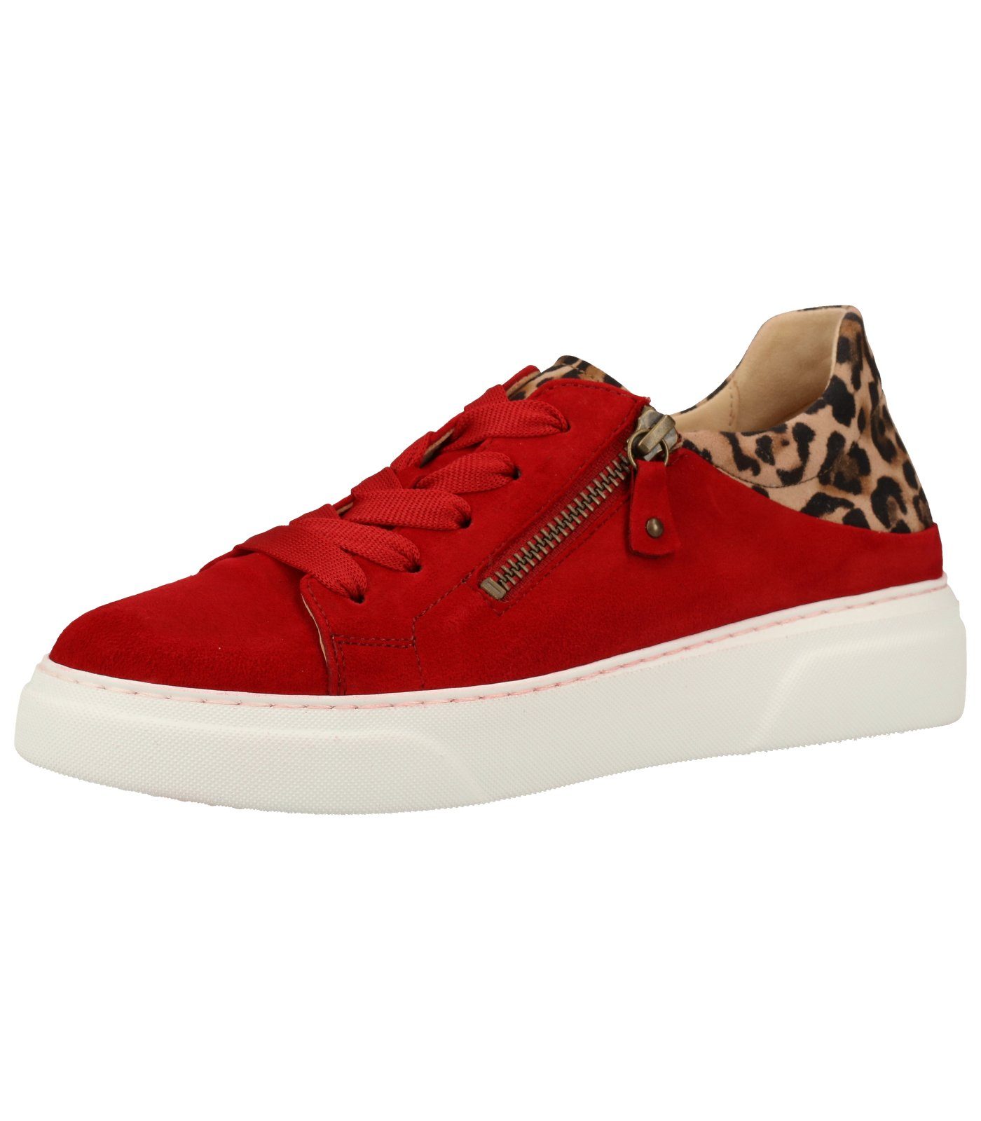 Rot Lederimitat Sneaker Sneaker Gabor