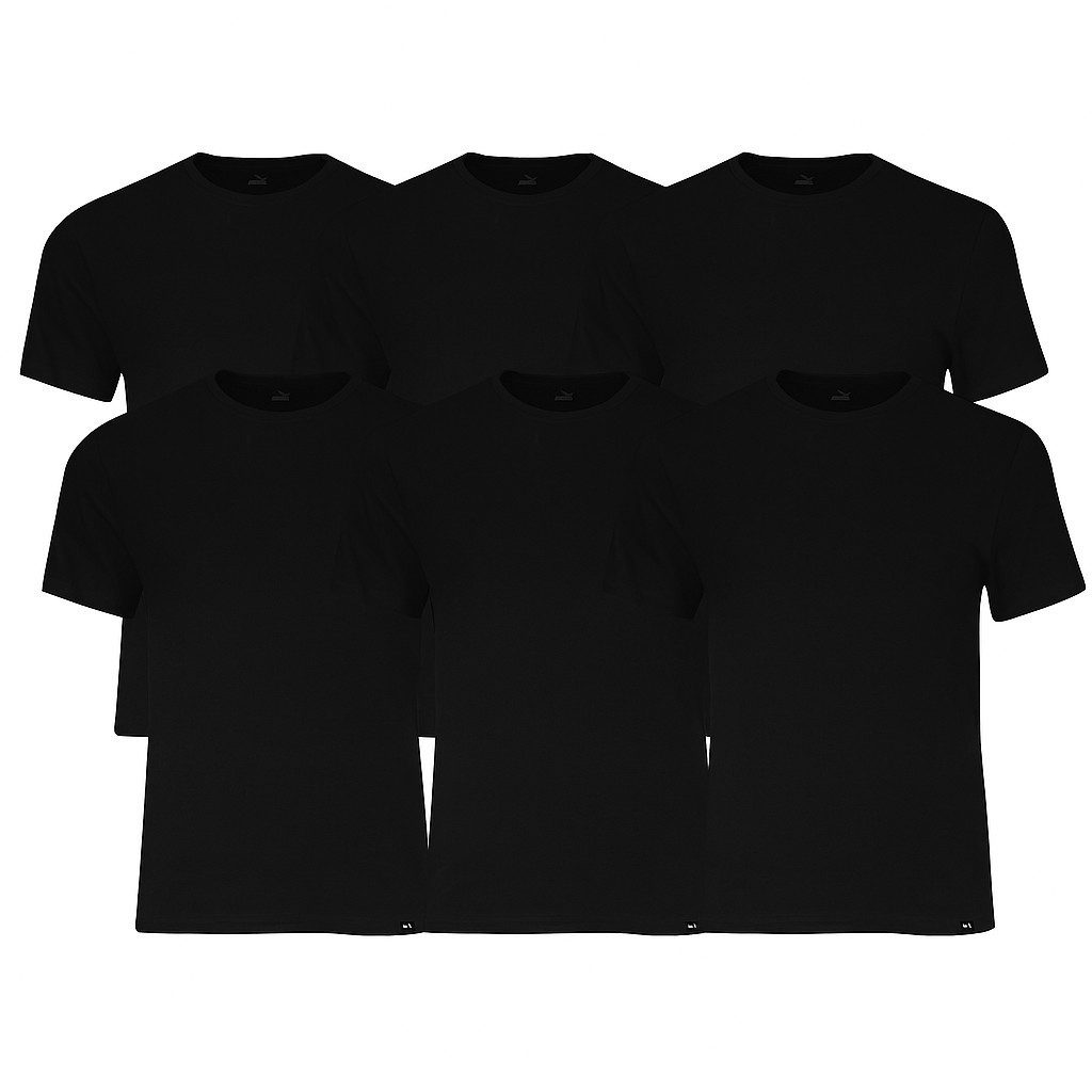 PUMA BODYWEAR Unterhemd Puma Elements Herren Unterhemden T-Shirts im 6er Pack