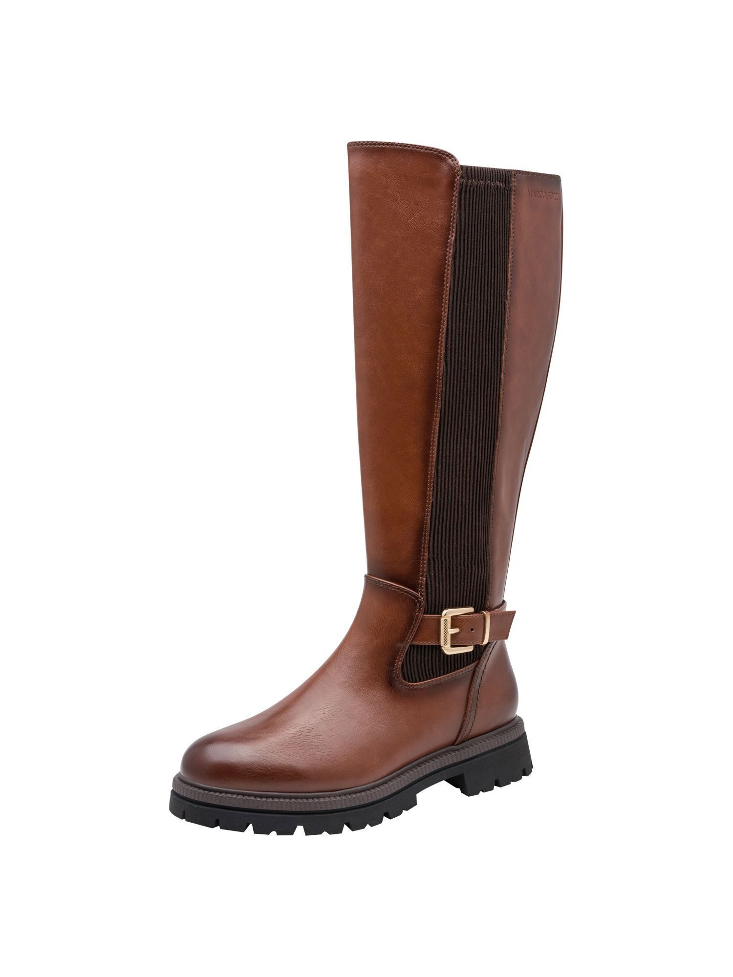 MARCO TOZZI Vegan, MT FEEL ME, Stretch mit Blockabsatz Stiefel Vegan
